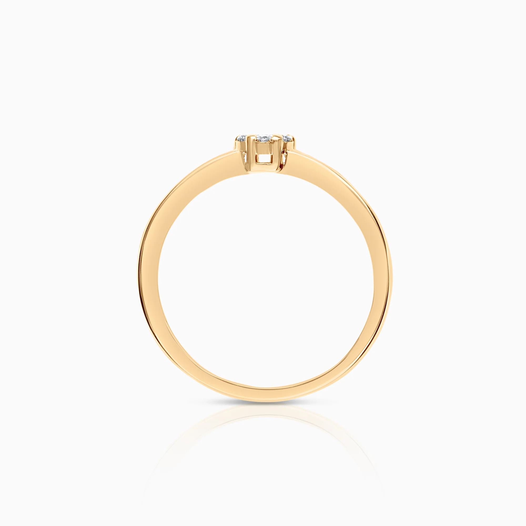 Diamond ring 0.16ct 18K gold - Image 2