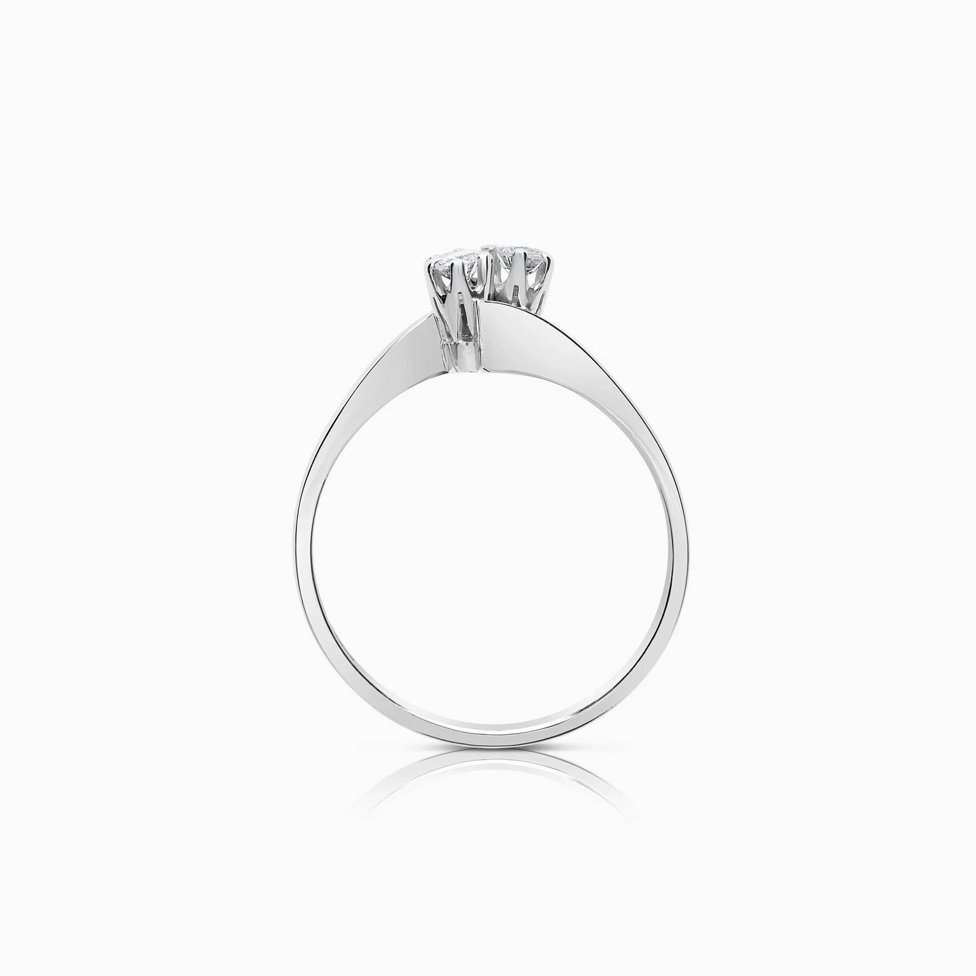 Diamond ring 0.20ct 18K white gold - Image 2