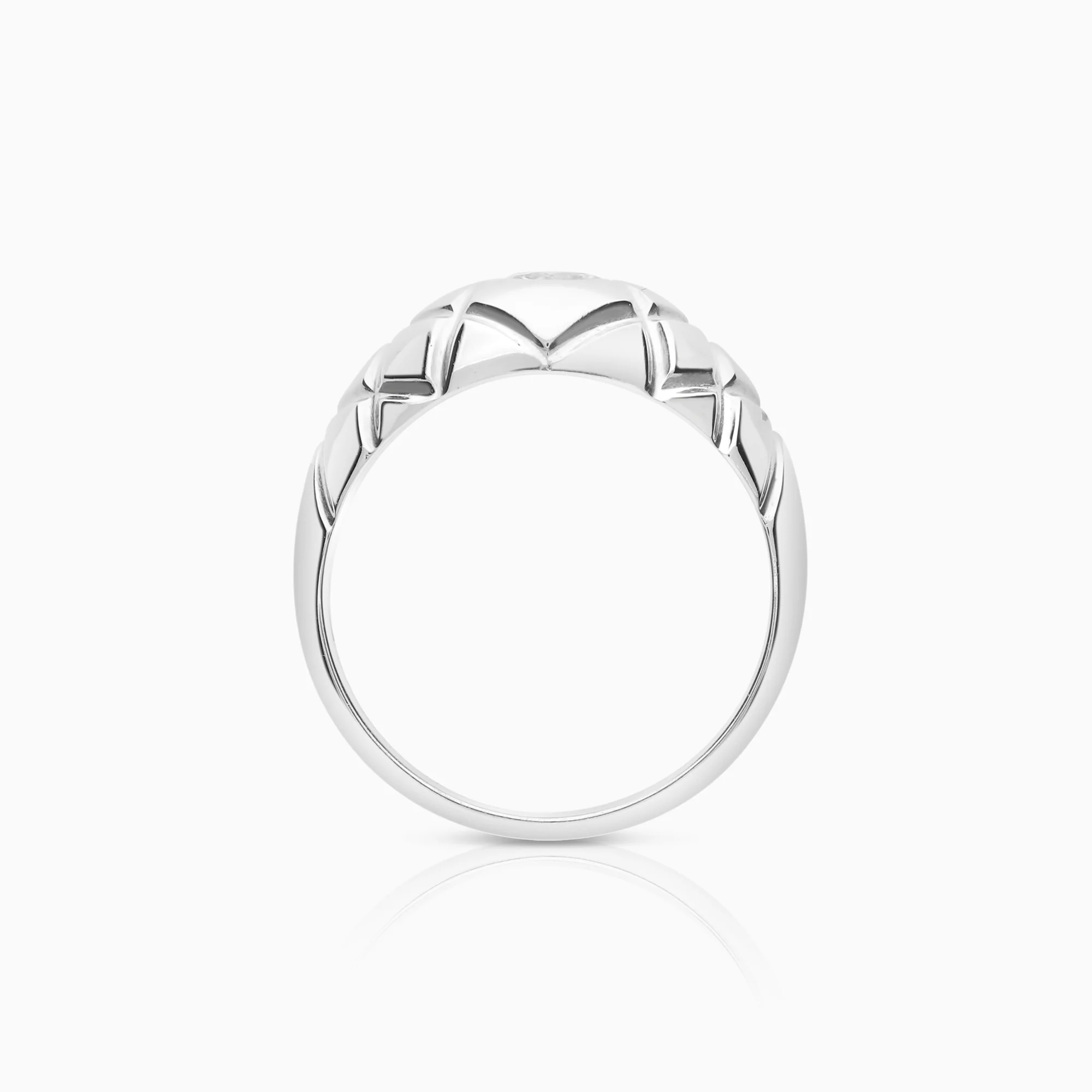 Diamond ring 0.21ct 18K white gold - Image 2