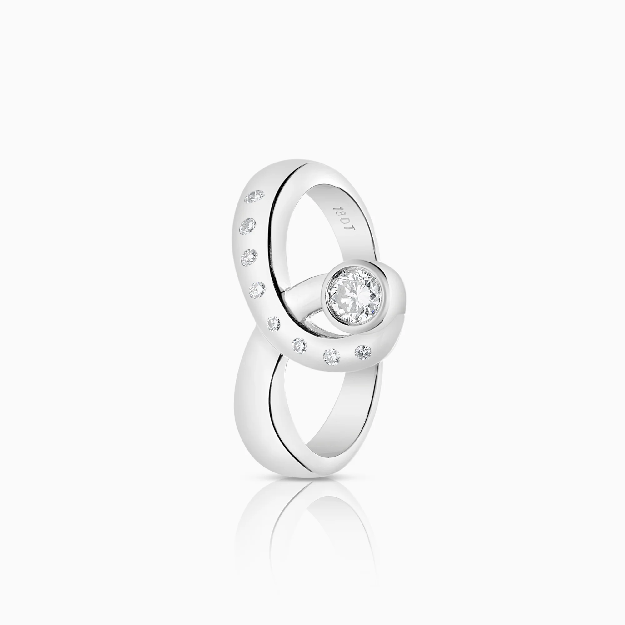 Diamond ring 0.21ct 18K white gold