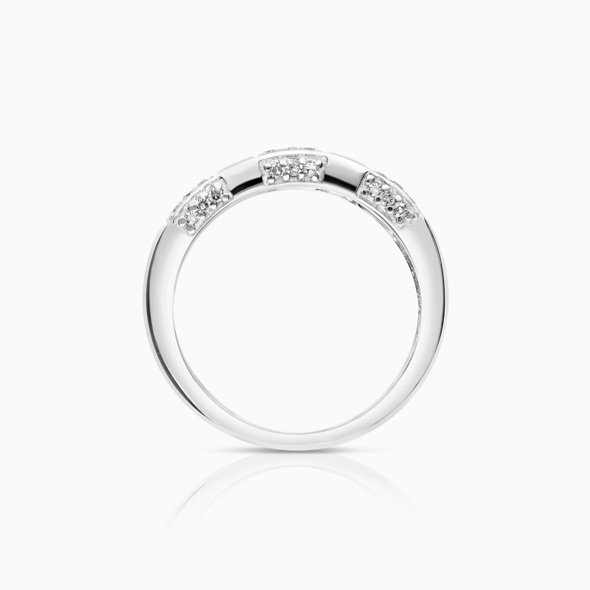 Diamond ring 0.22 ct 18K white gold - Image 2