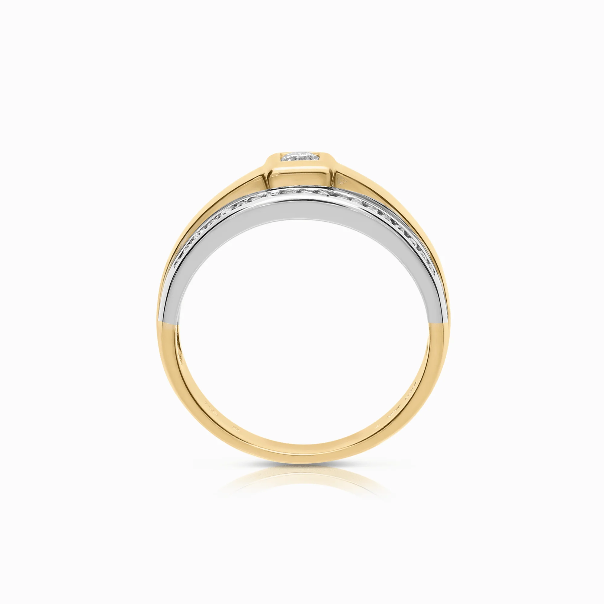 Diamond ring 0.24 ct 18K yellow gold - Image 2