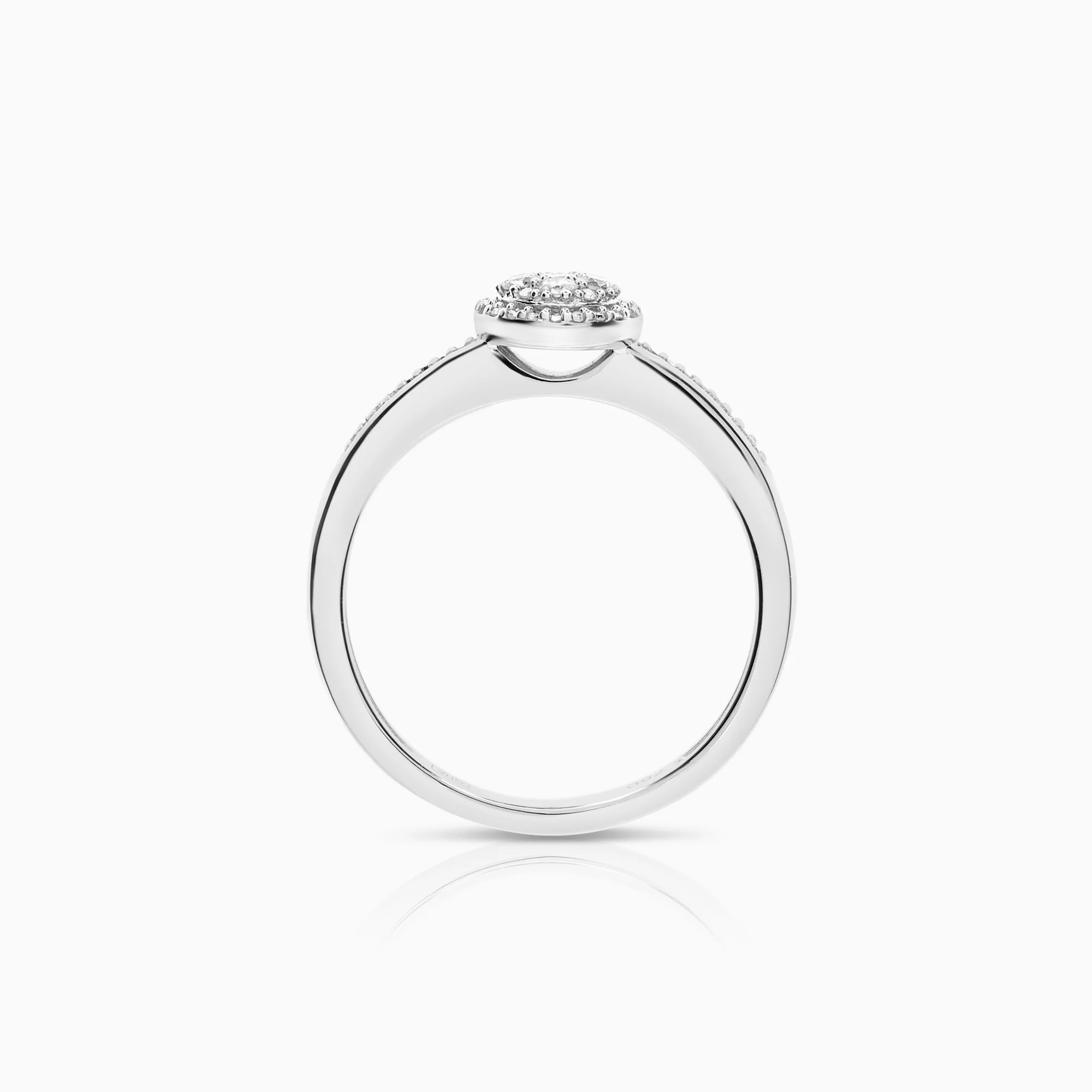 Diamond ring 0.21ct 18K white gold - Image 2