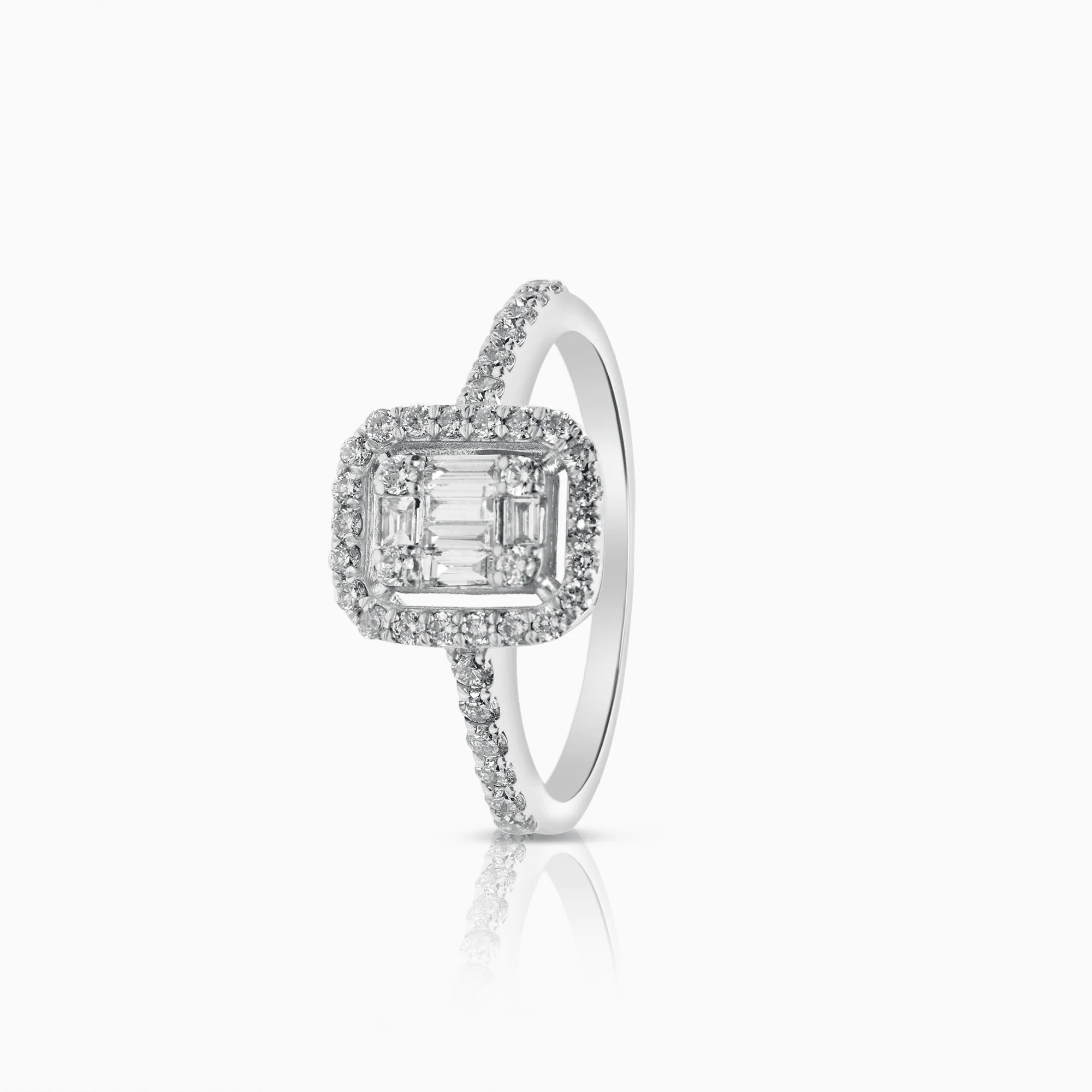 Diamond ring 0.39ct 14K white gold