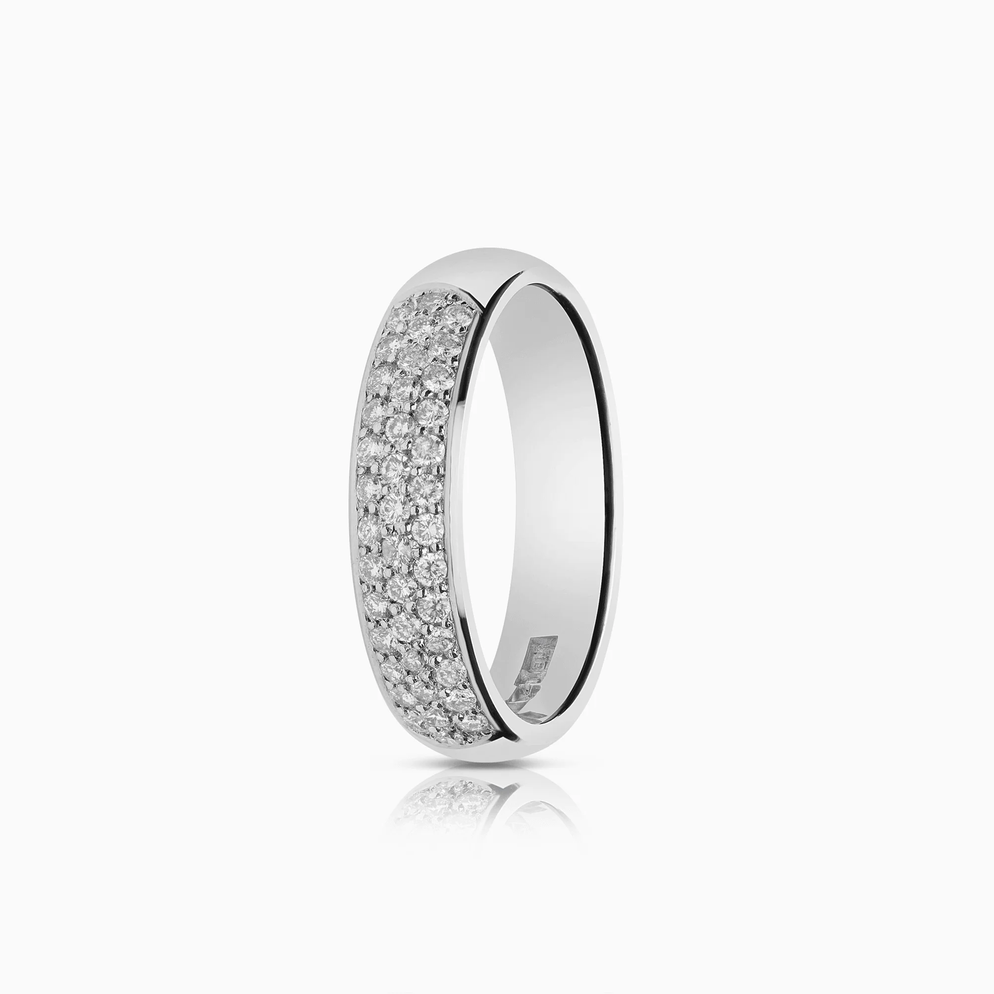 Diamond ring pavé 0.40ct 18K white gold