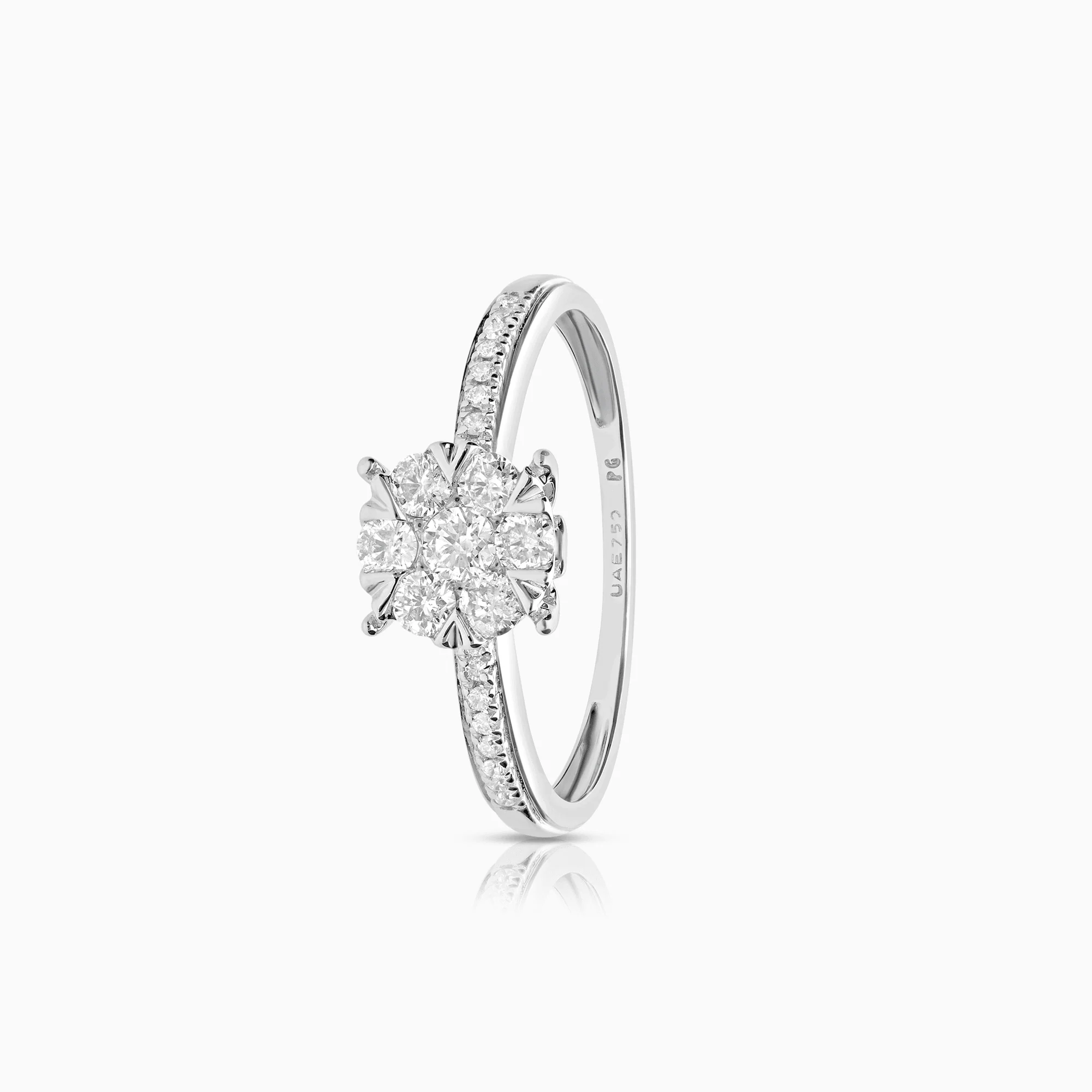 Diamond ring 0.41ct 18K white gold