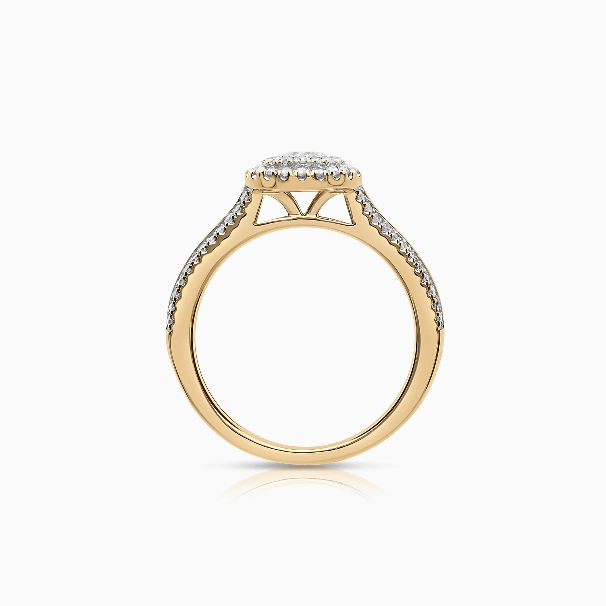 Diamond ring 0.46ct 18K gold - Image 2