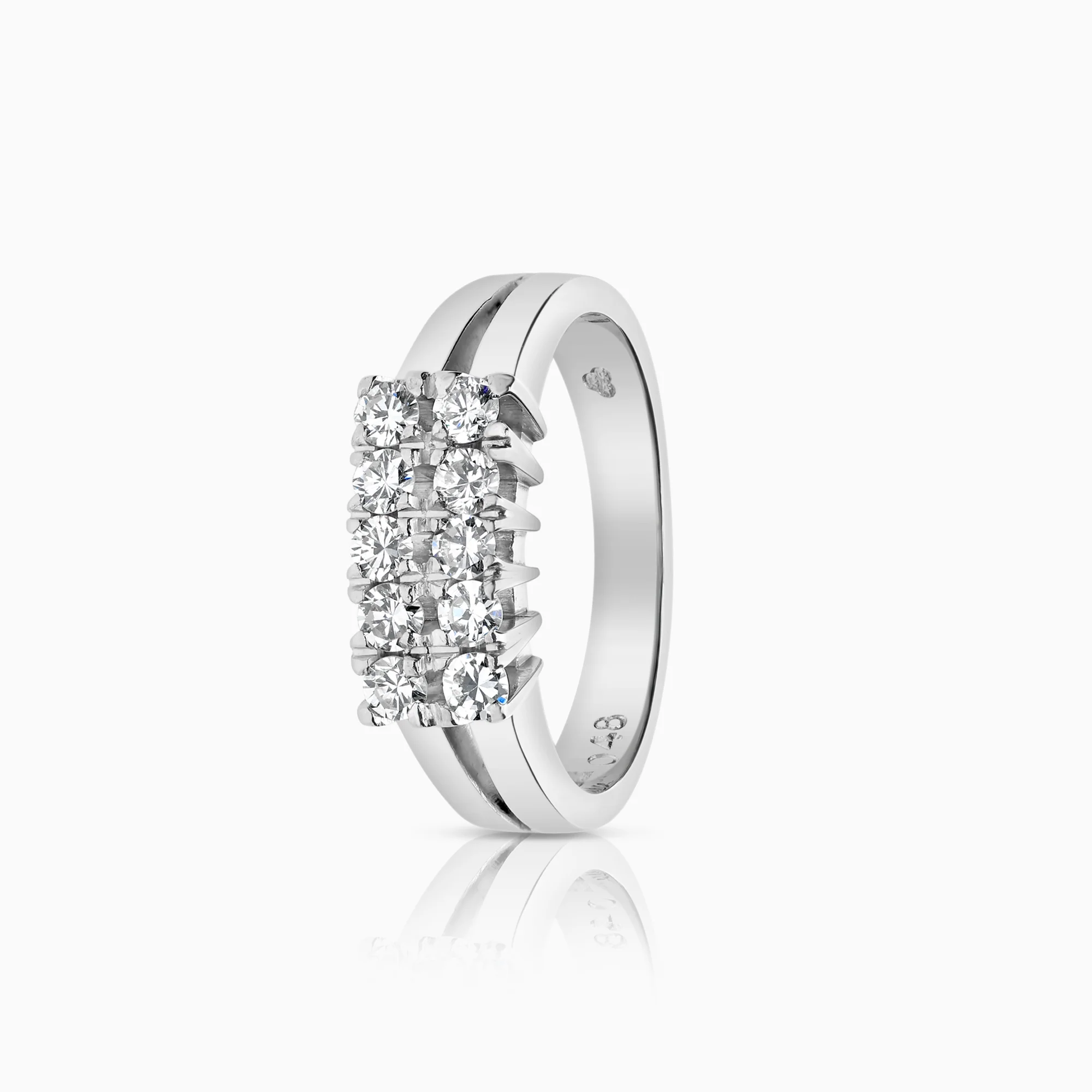 Diamond ring 0.48ct 18K white gold