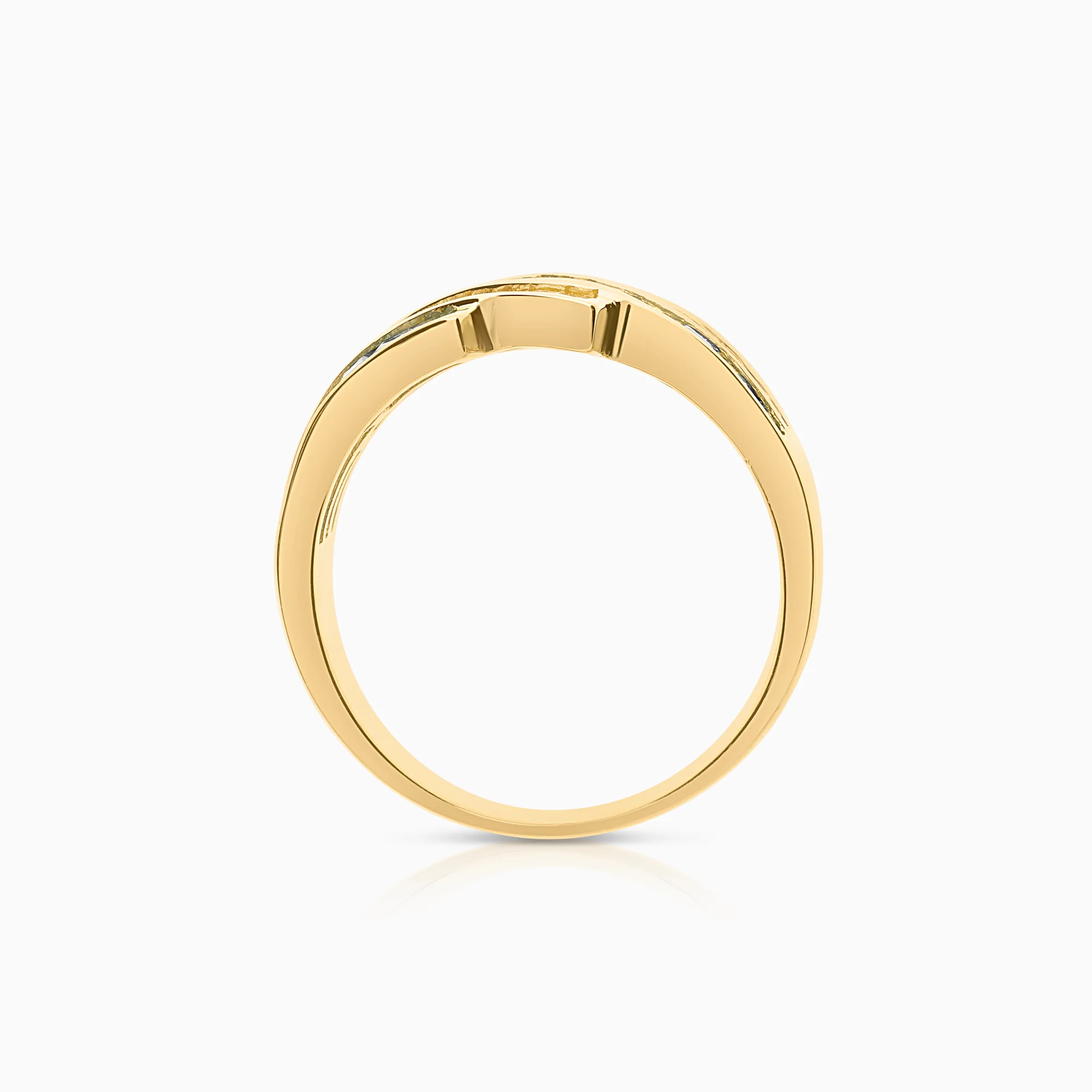 Diamond ring 0.48ct with emeralds 18K yellow gold - Image 2