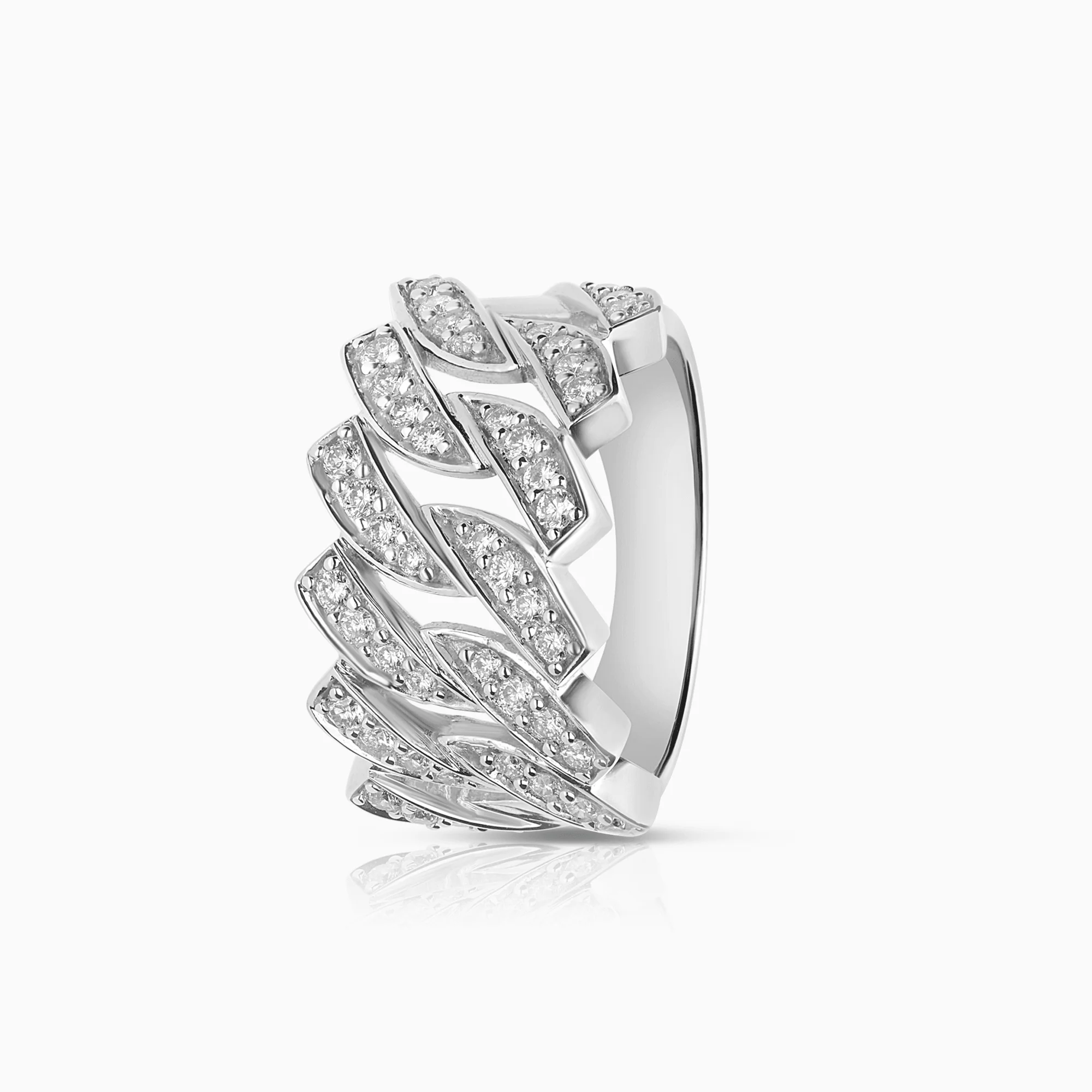 Diamond ring 0.58ct 18K white gold