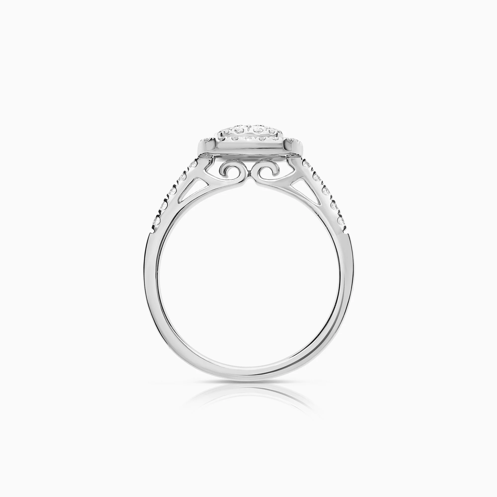 Diamond ring 0.69ct 14K white gold - Image 2