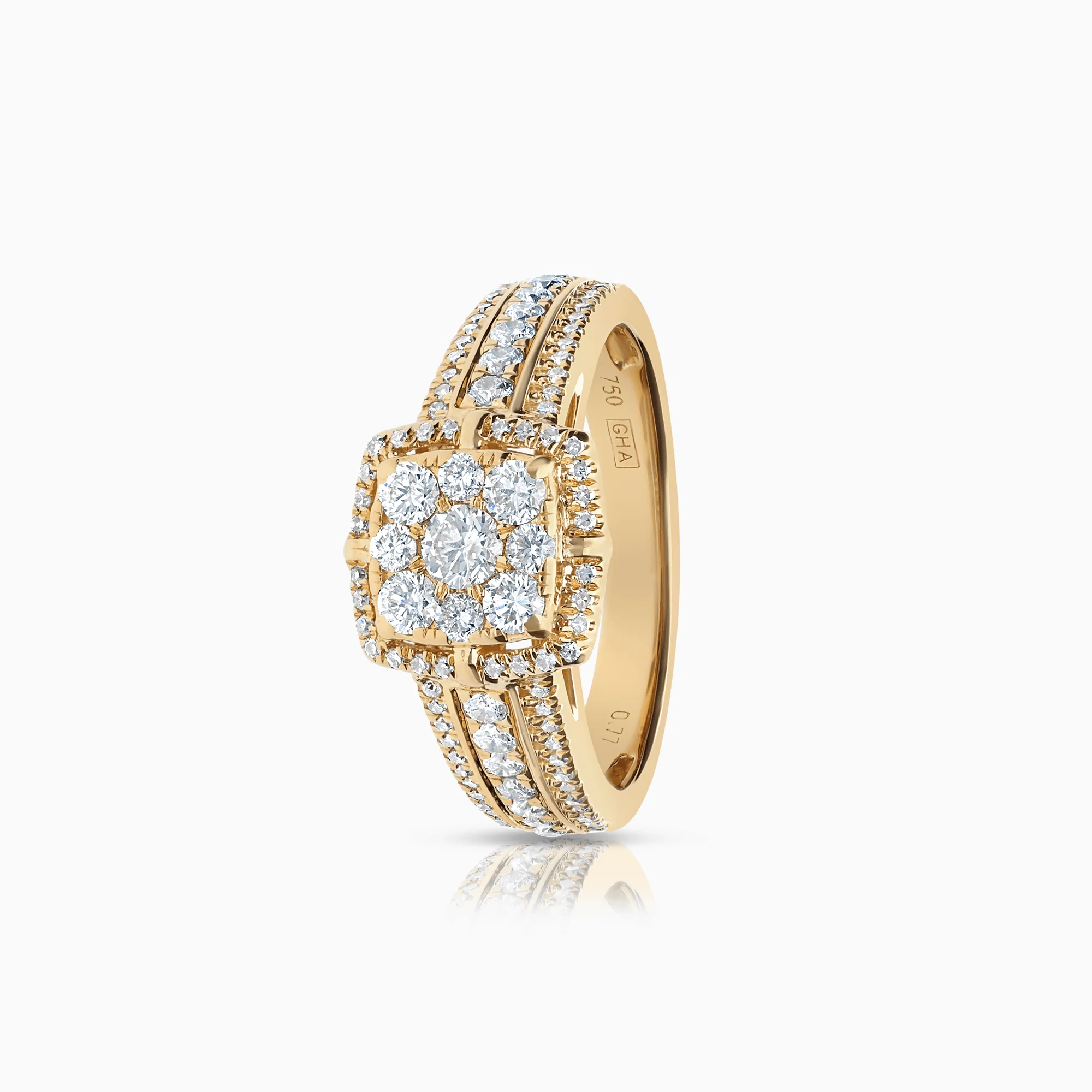 Diamond ring 0.77ct 18K gold