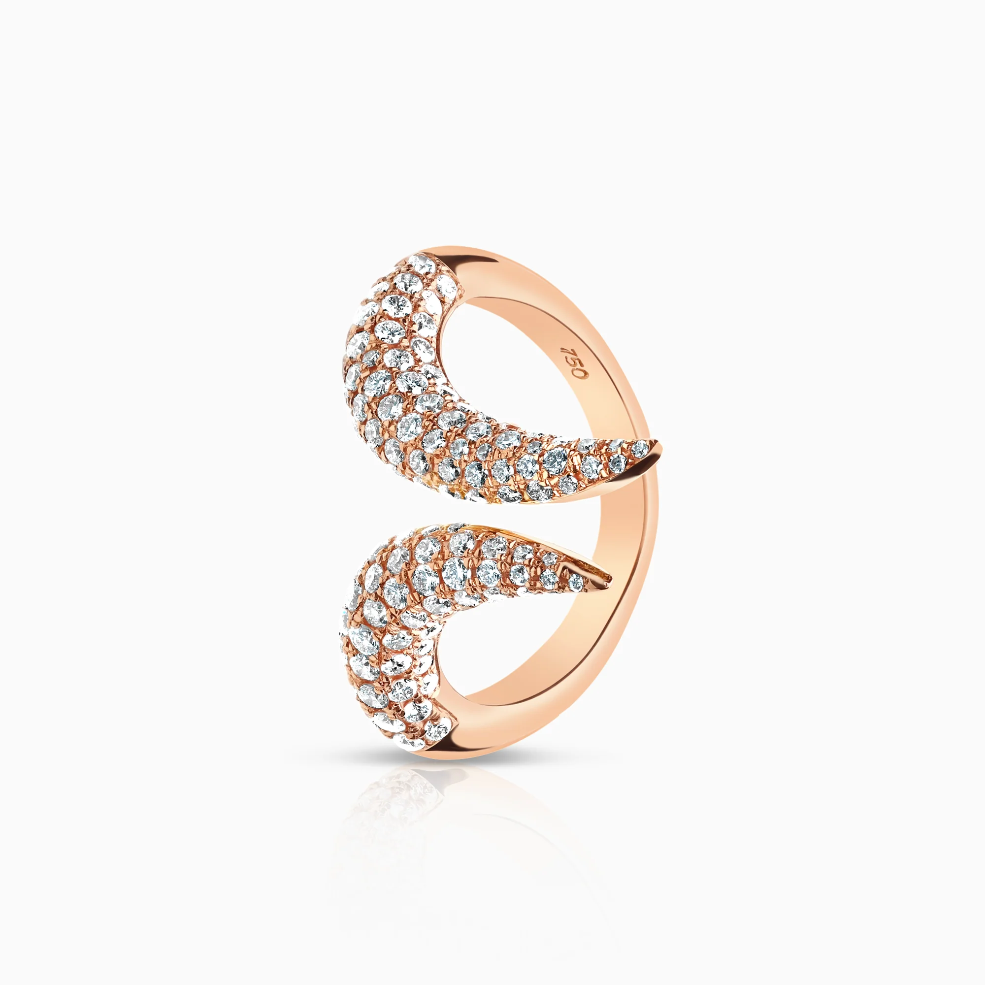 Diamond ring 1.02ct 18K rose gold