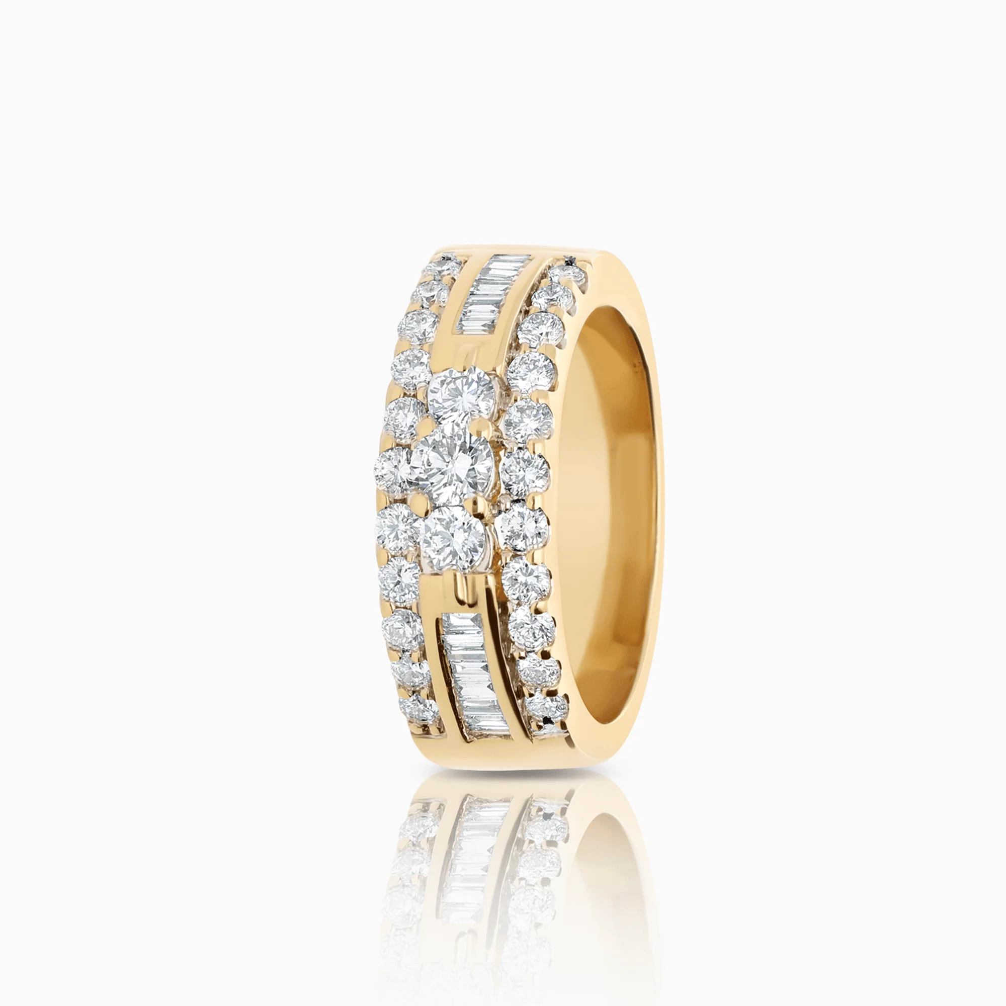 Diamond ring 1.03ct 18K yellow gold