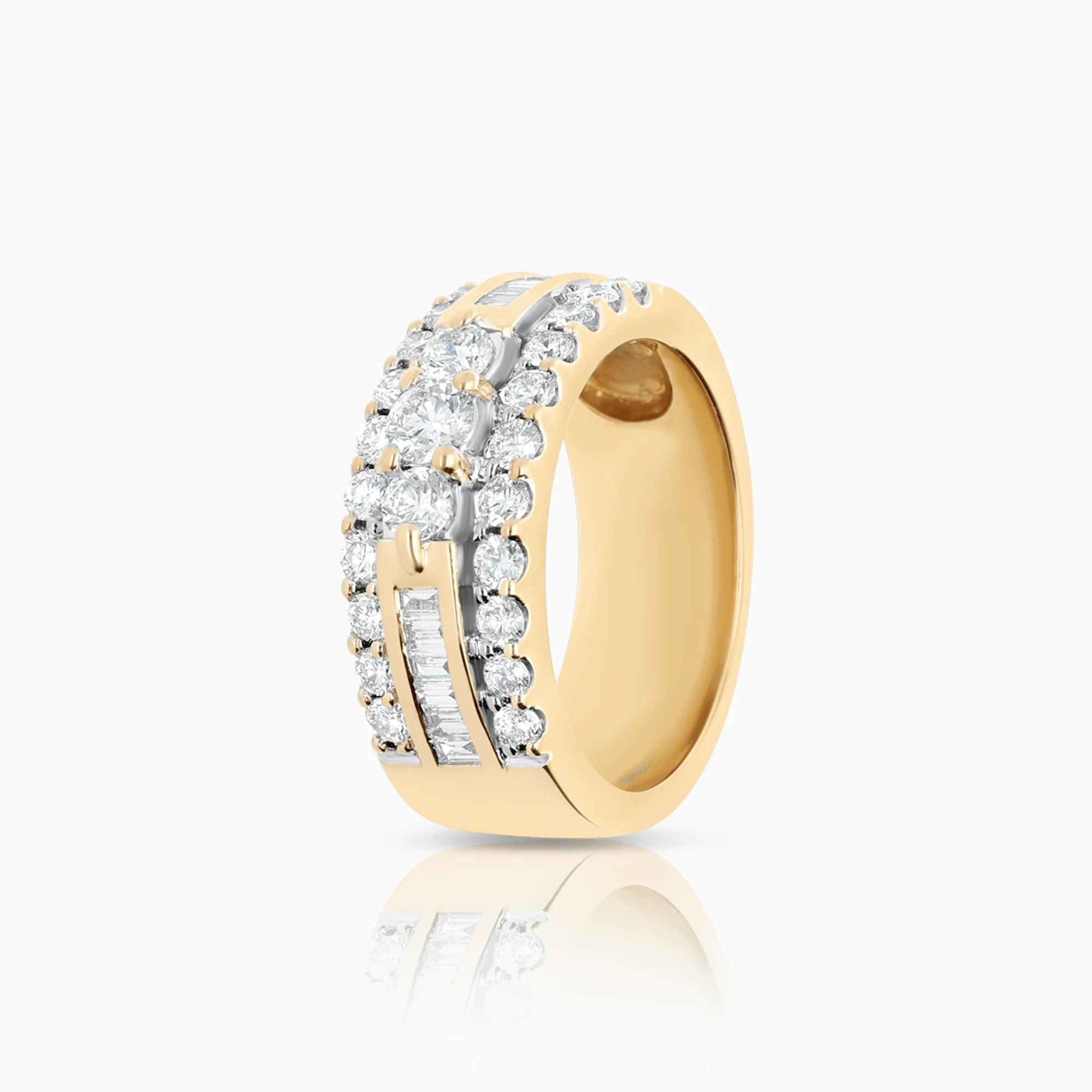 Diamond ring 1.03ct 18K yellow gold - Image 2