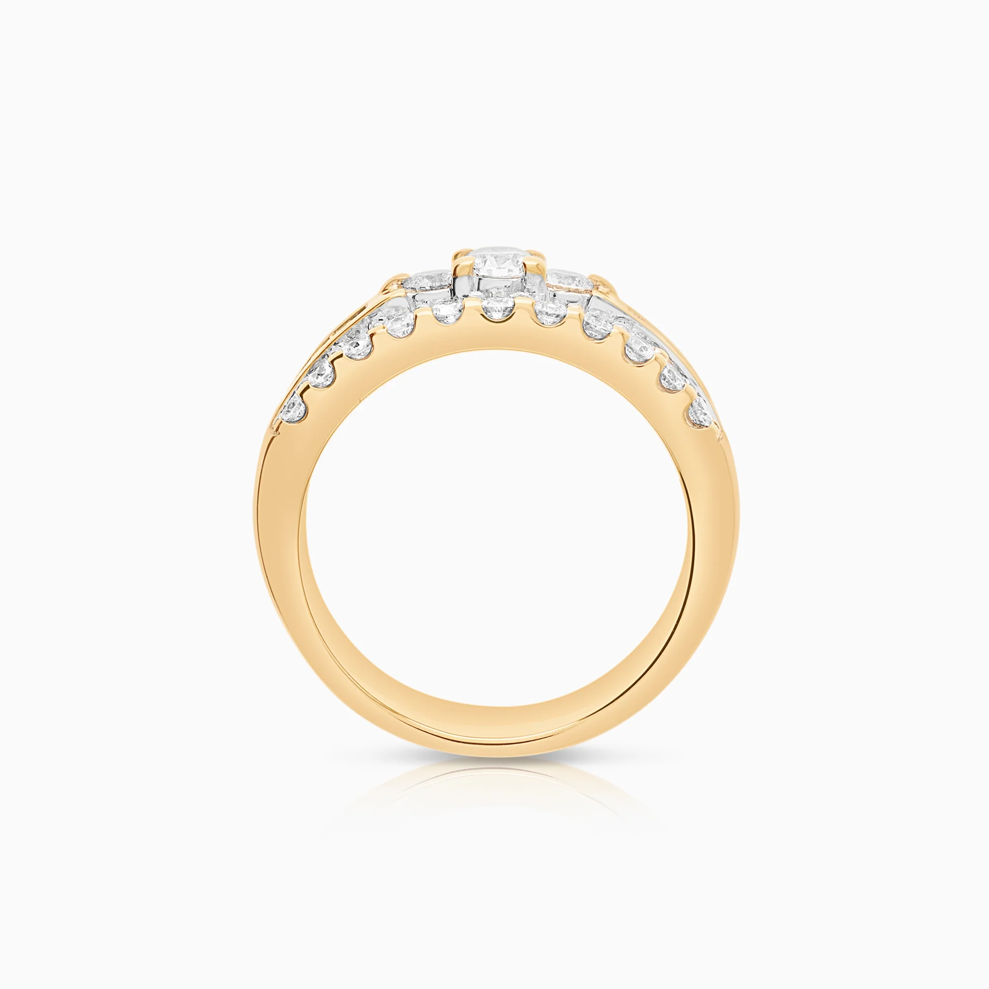 Diamond ring 1.03ct 18K yellow gold - Image 4