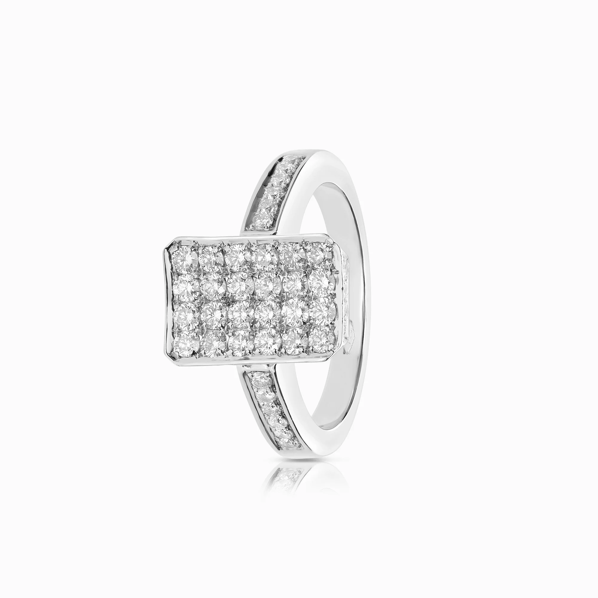 Diamond ring 1.12ct 18K white gold