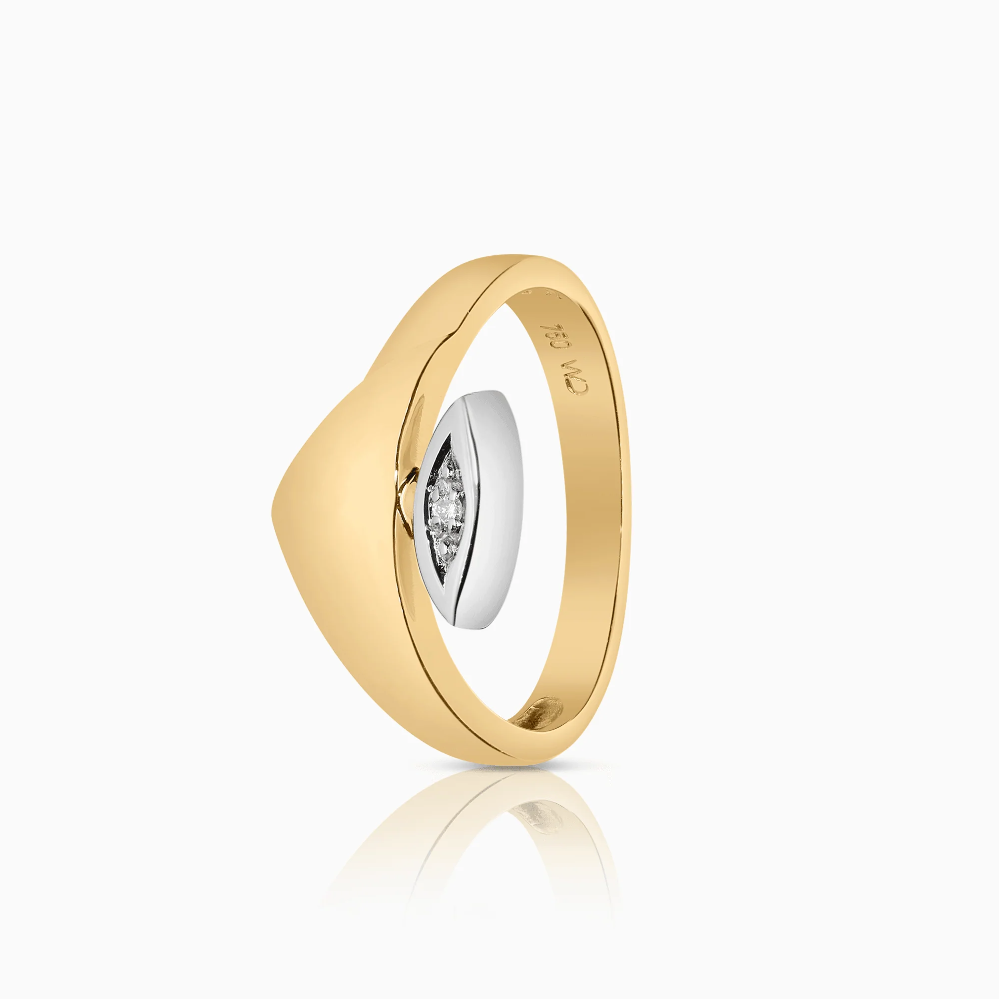 Diamond ring 0.01ct 18K gold