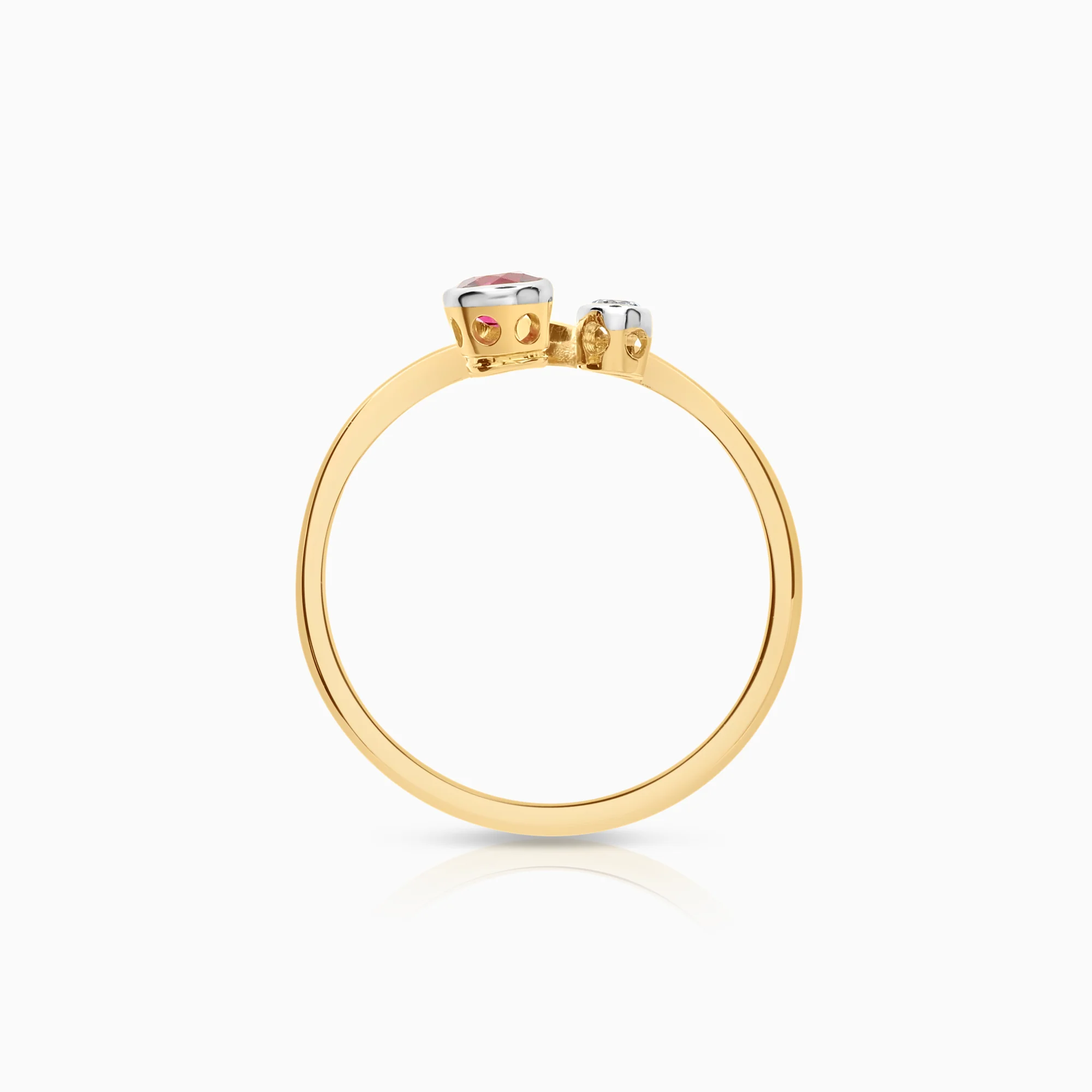 Ruby diamond ring 2.64g 18K gold - Image 2