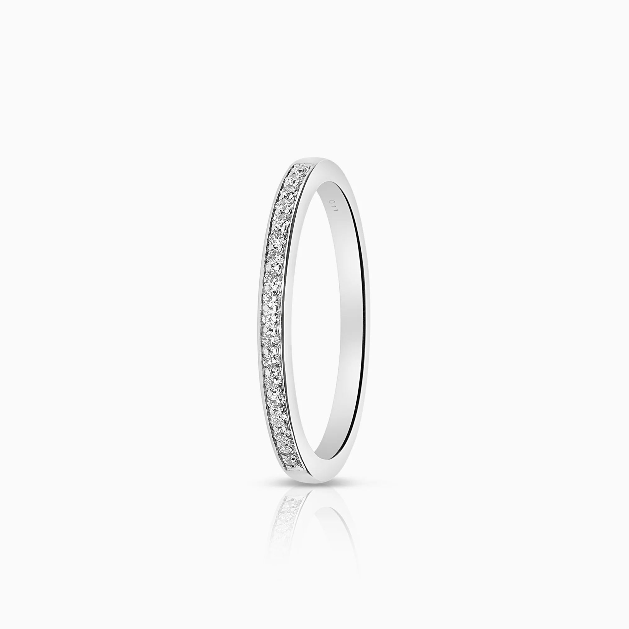 Diamond ring eternity 0.11ct 18K white gold