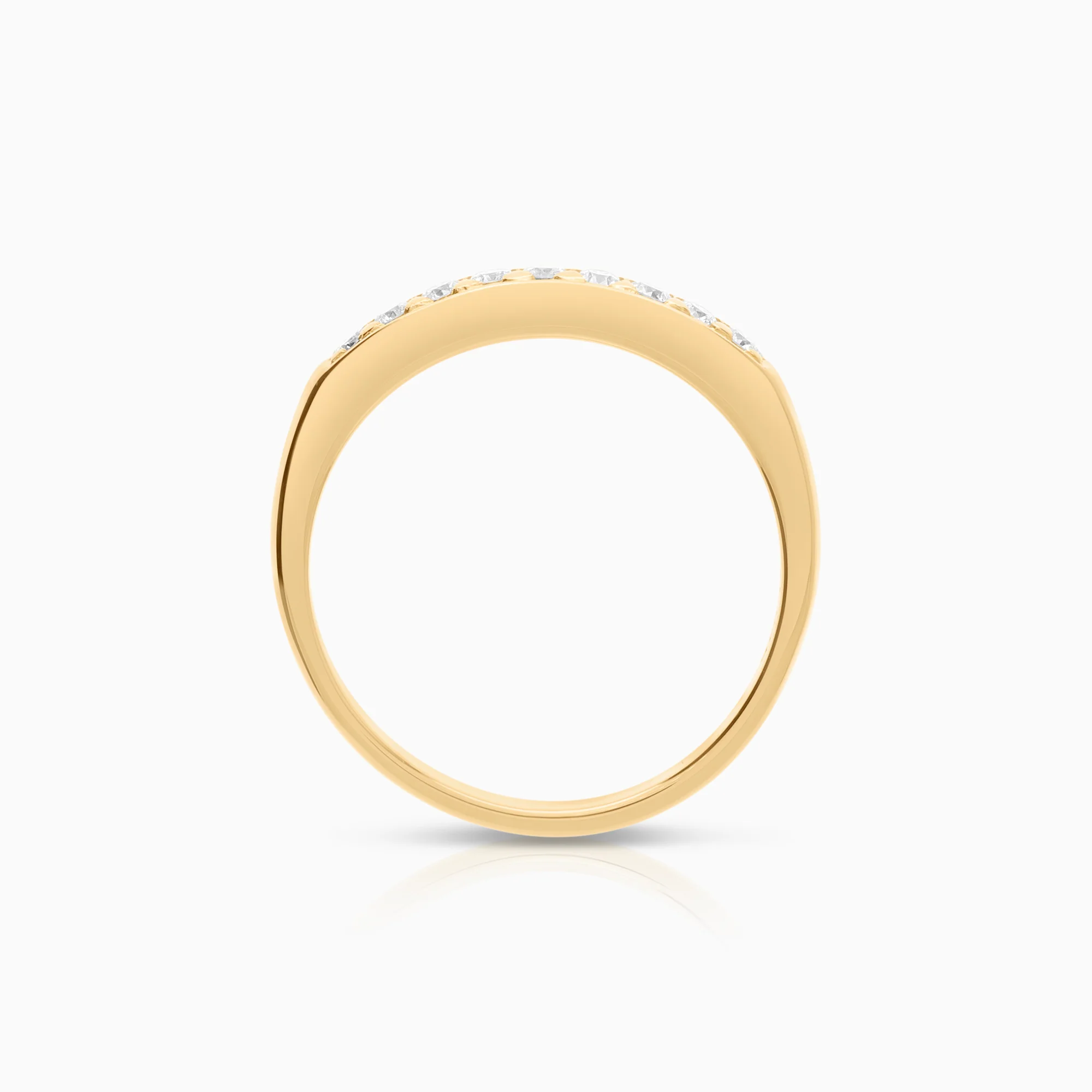 Diamond ring Eternity 0.18ct 18K gold - Image 2