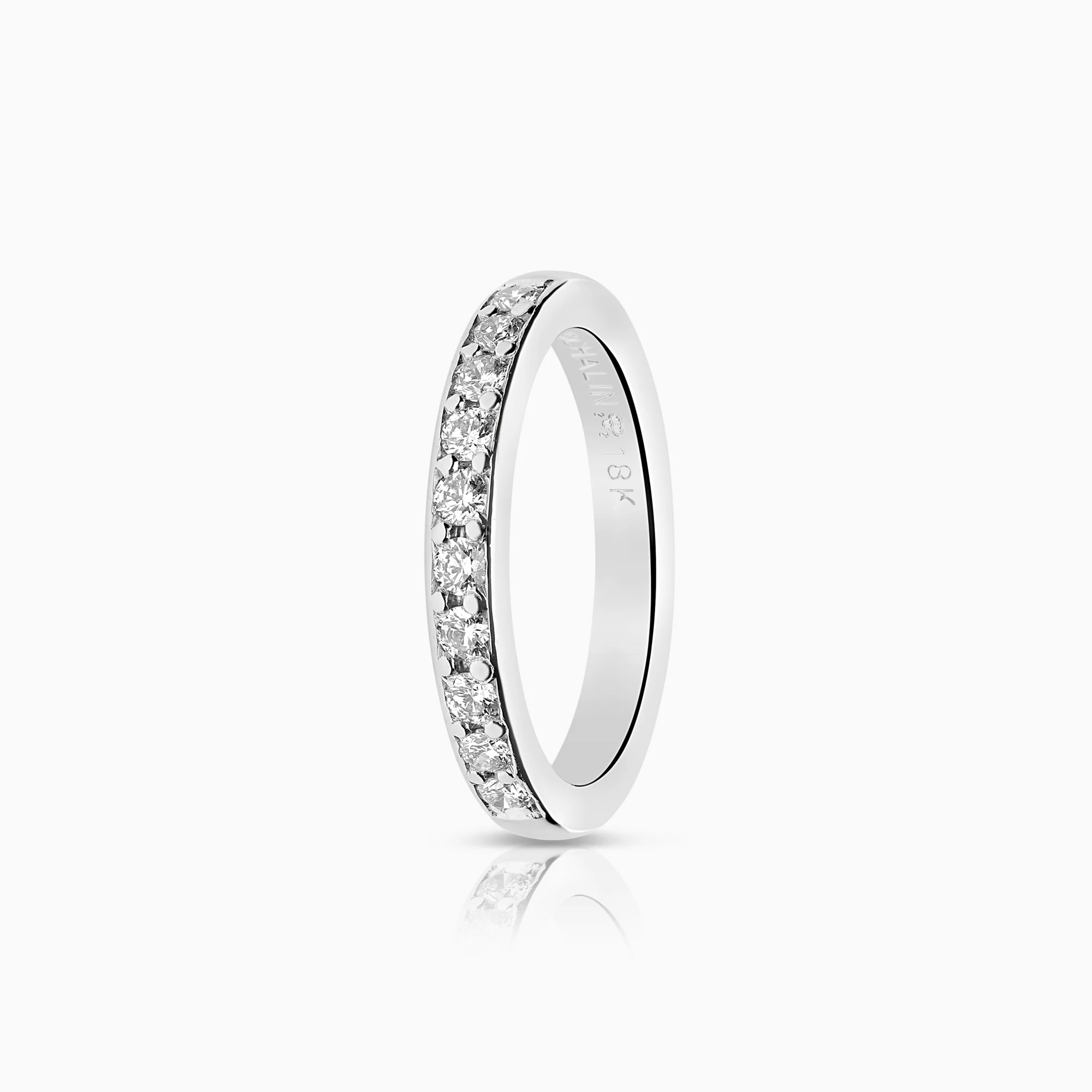 Diamond ring eternity 0.30ct 18K white gold