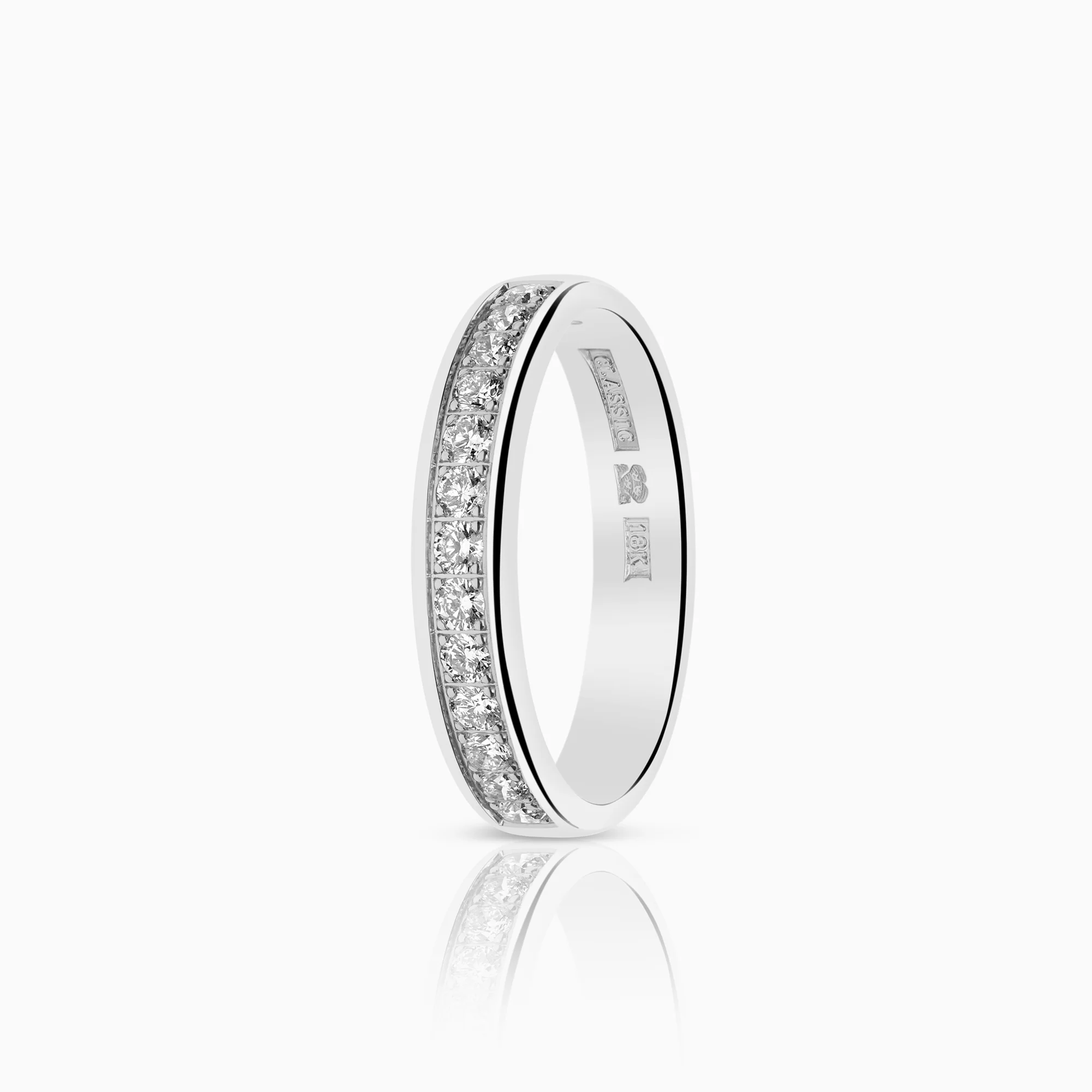 Diamond alliance ring 0.39ct 18K white gold