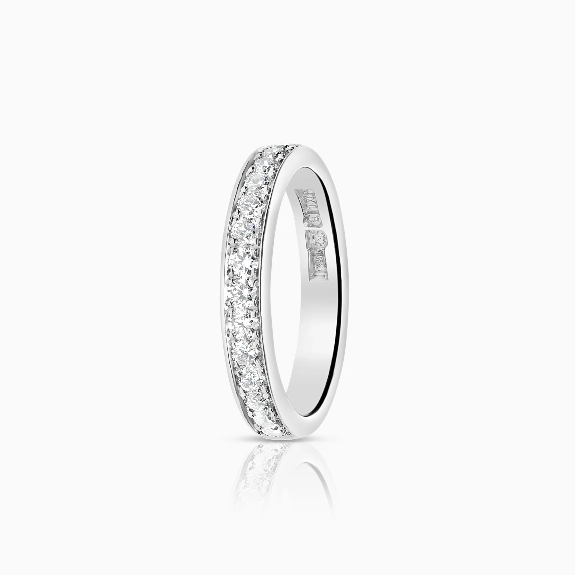 Diamond ring eternity 0.42ct 18K white gold
