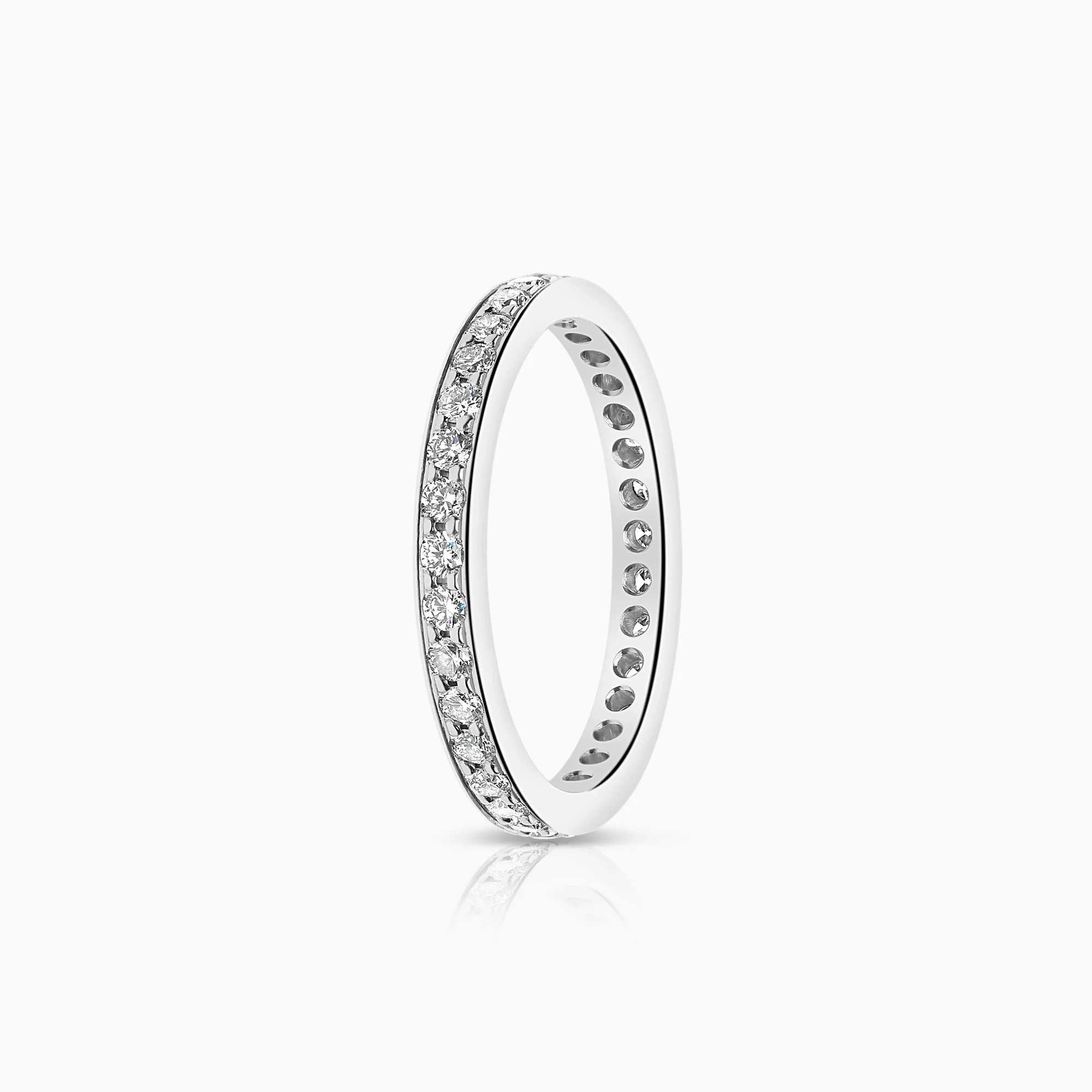 Diamond ring eternity 0.66ct 18K white gold