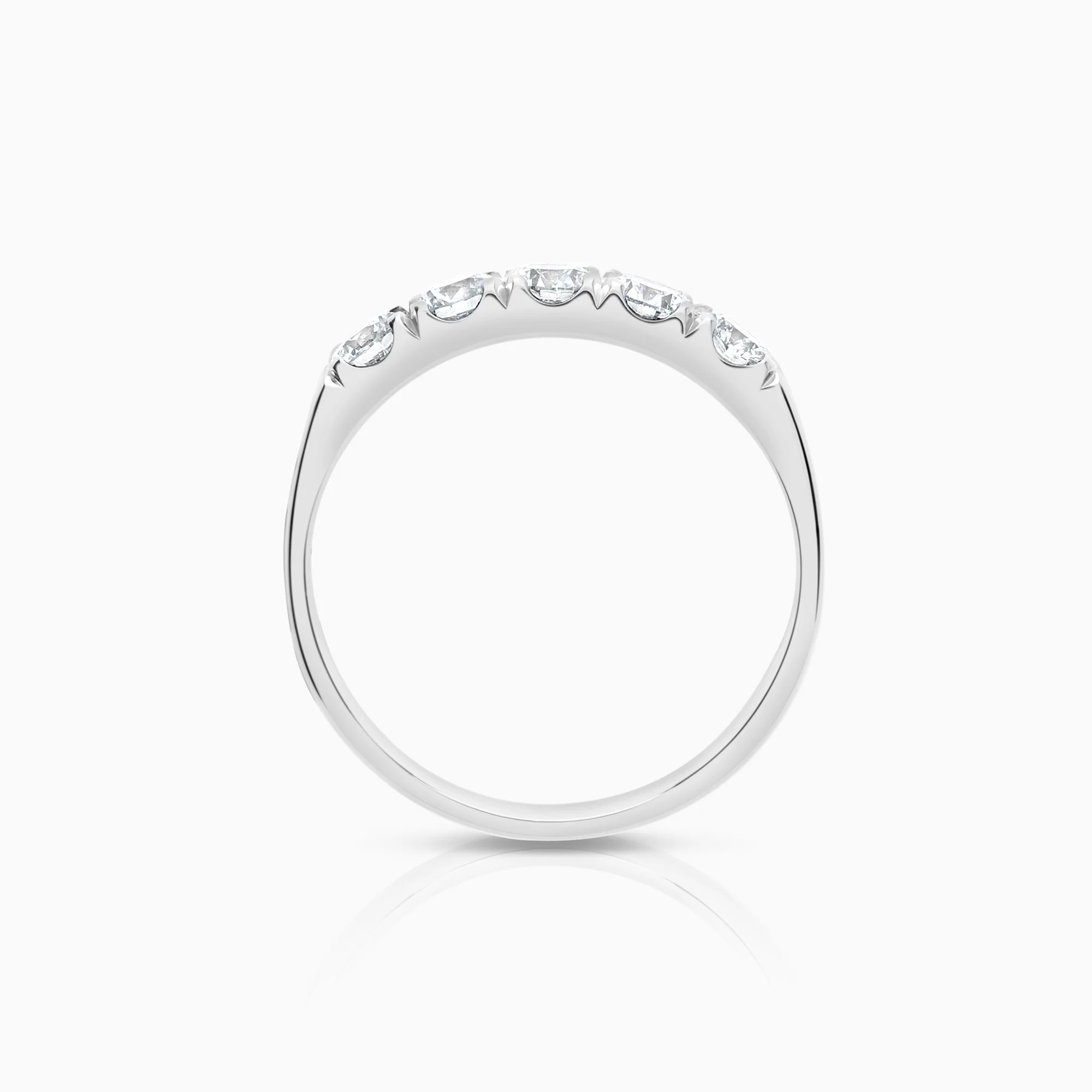 Diamond ring eternity 0.75ct 18K white gold - Image 2