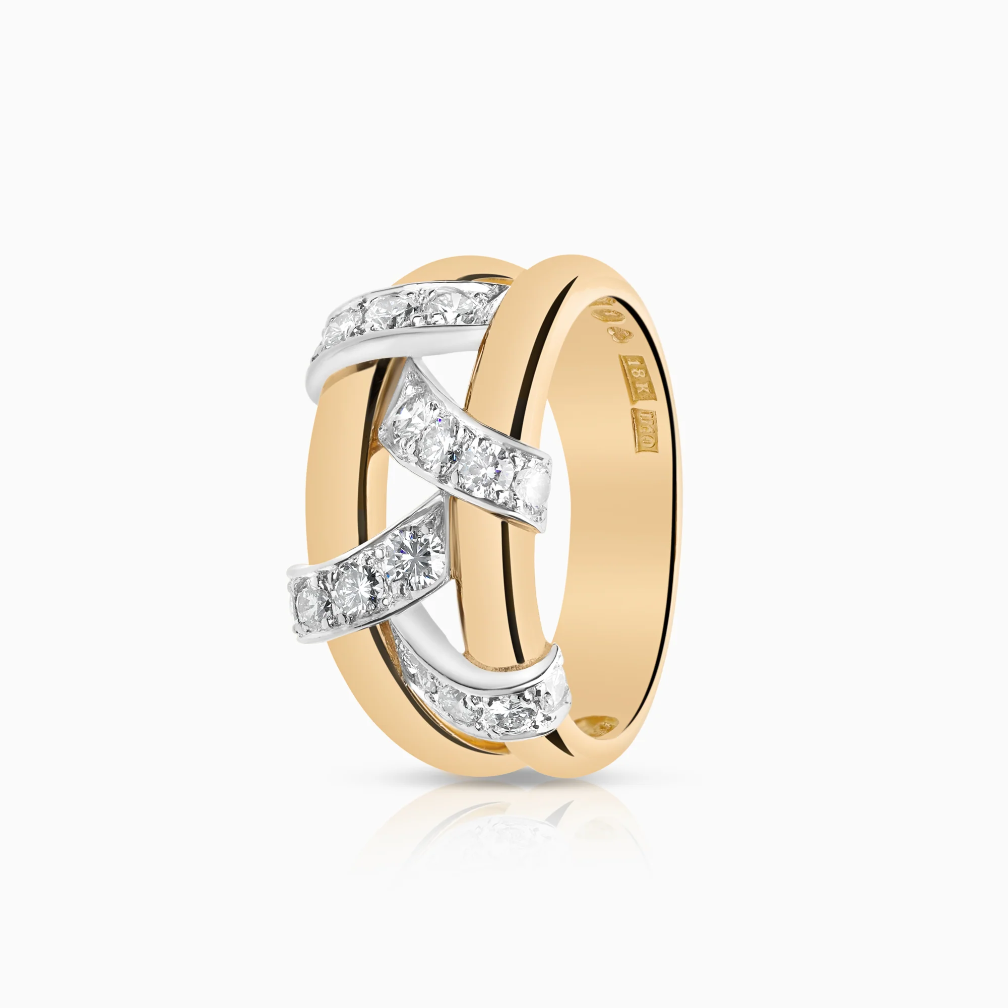 Diamond ring Serpentin from Engelbert 0.66ct 18K gold