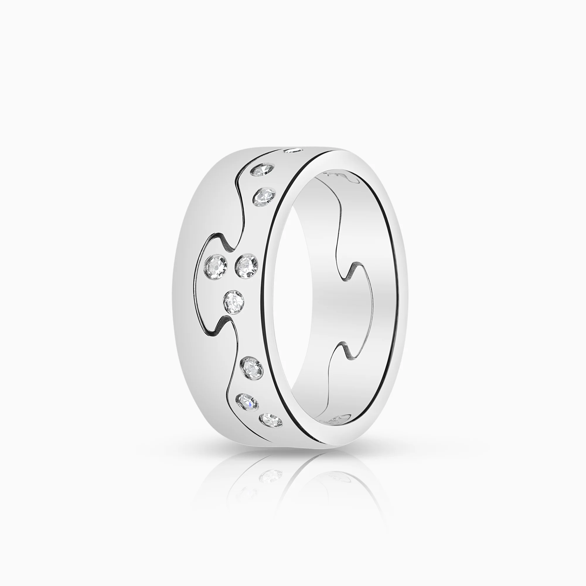 Diamond ring Georg Jensen Fusion 0.13ct 18K white gold