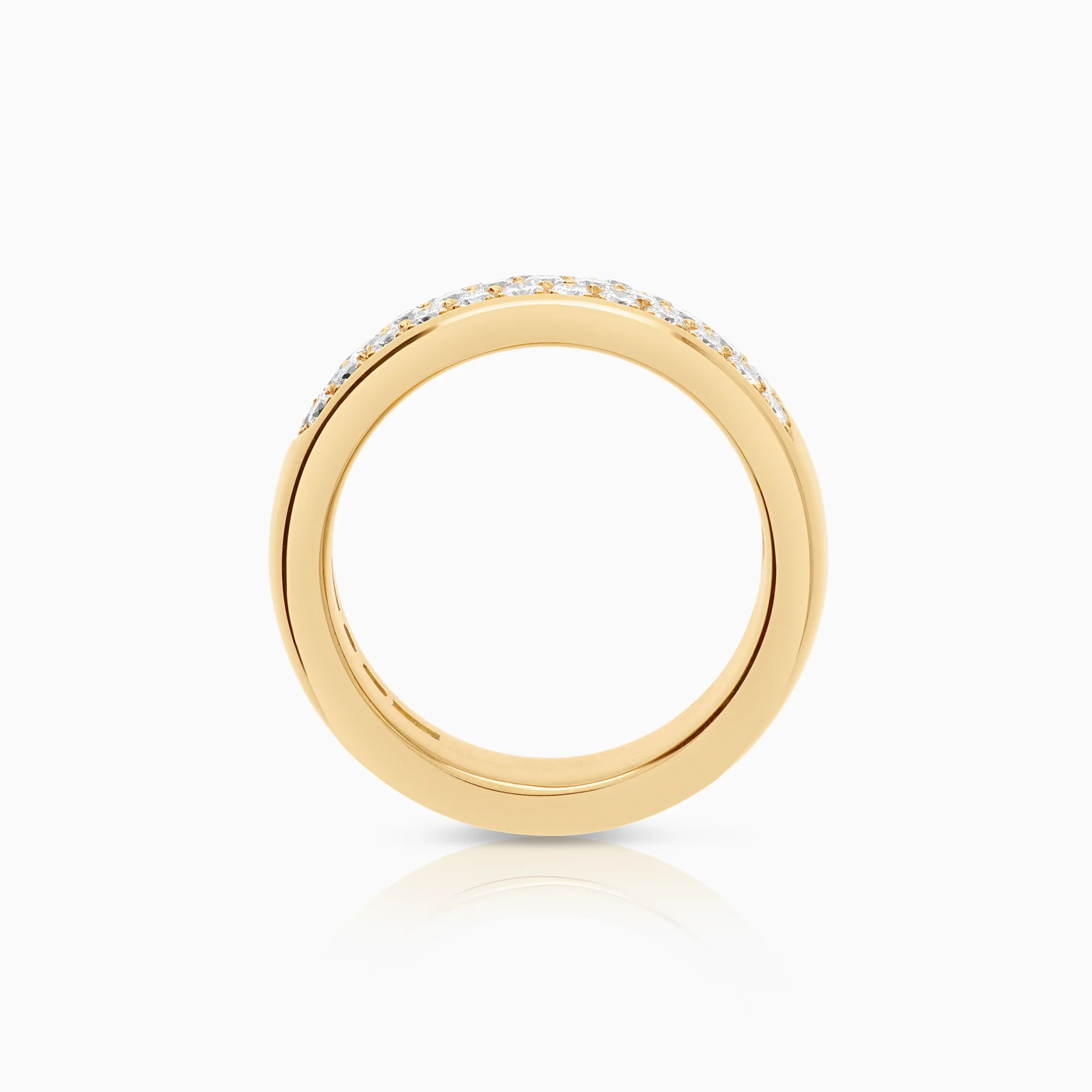 Diamond ring pavé 0.76ct 18K gold - Image 3