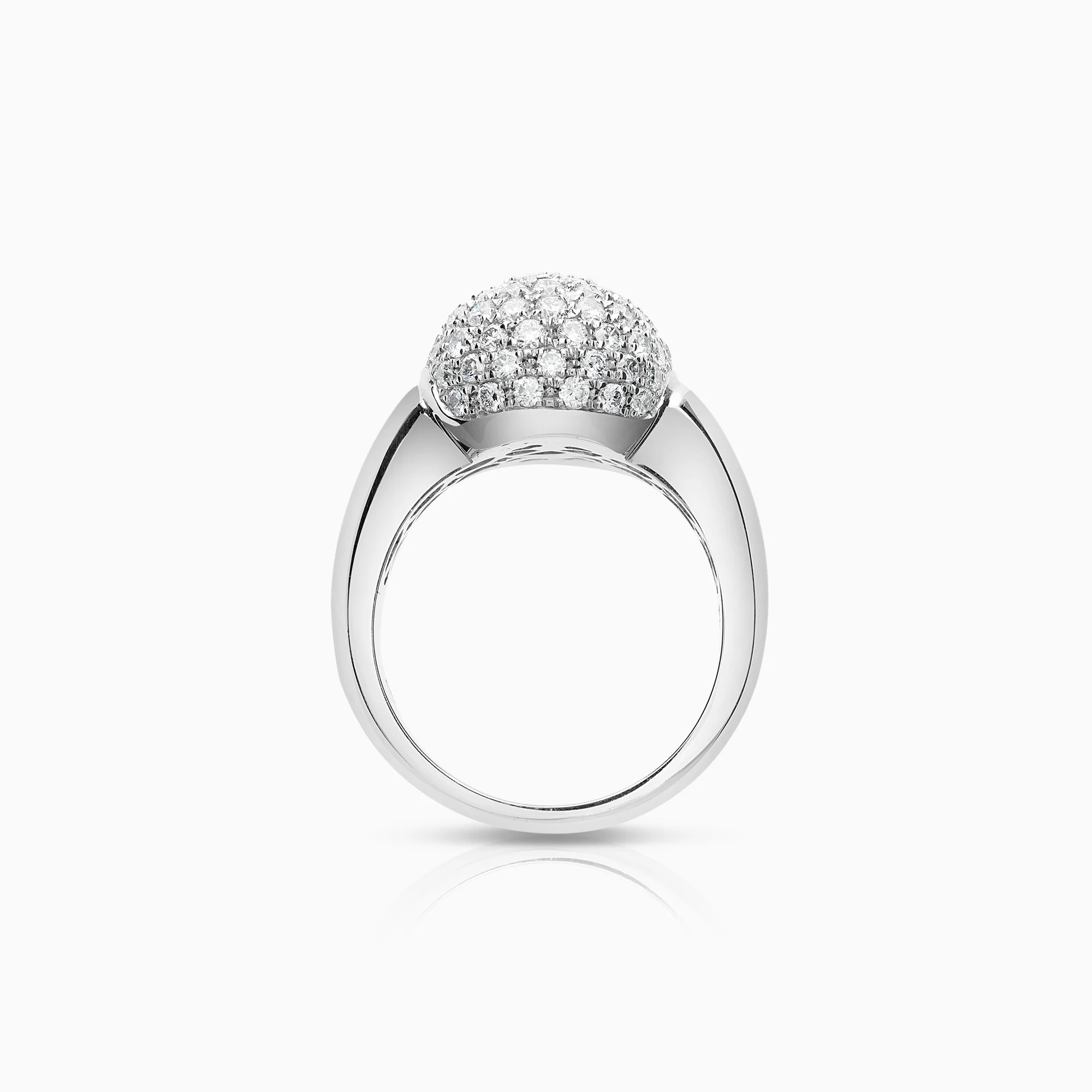 Diamond ring pavé 1.60ct 18K white gold - Image 3