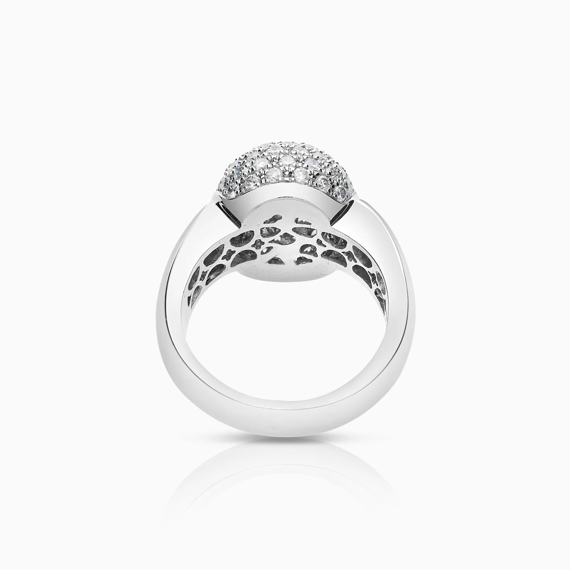 Diamond ring pavé 1.60ct 18K white gold - Image 4