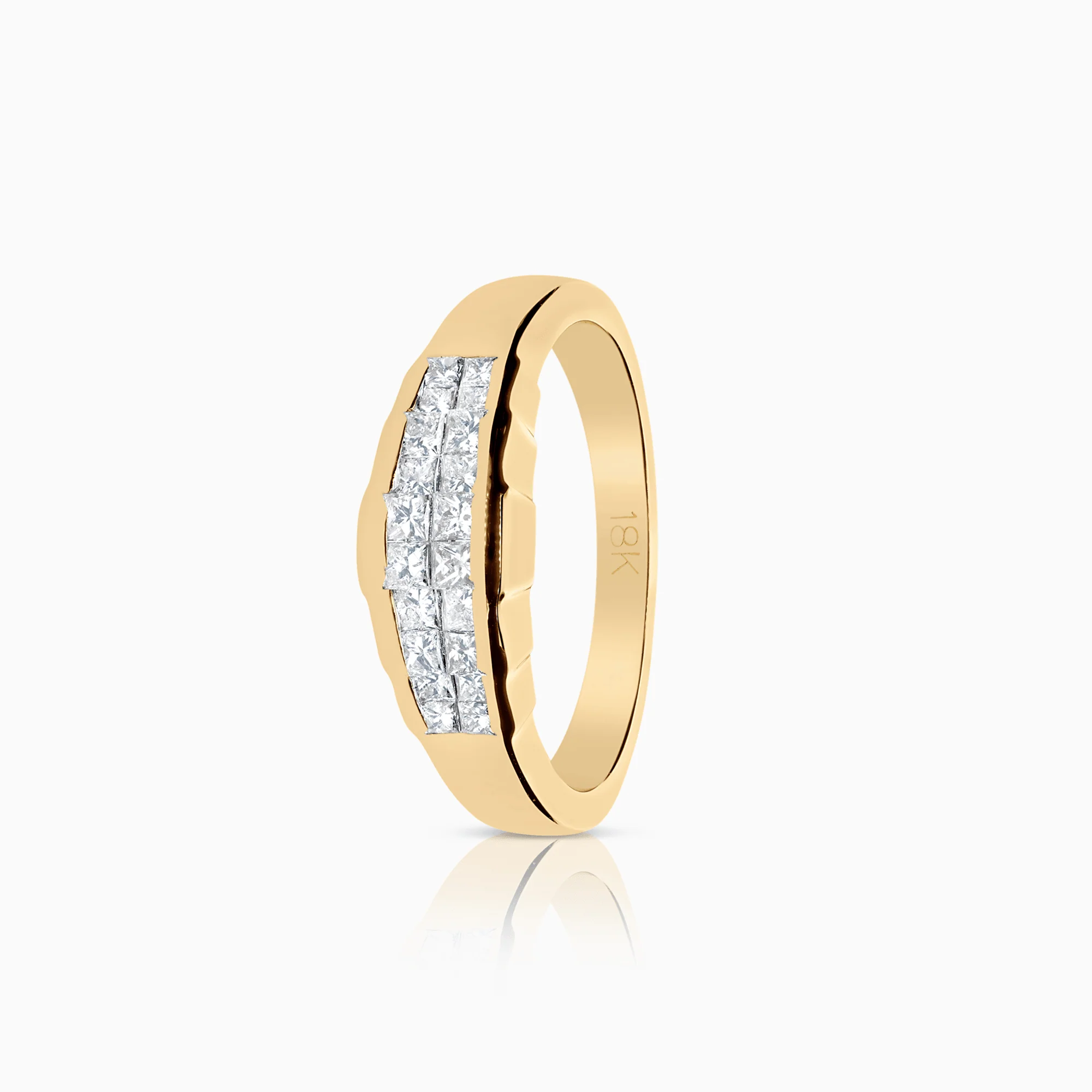 Princess diamond ring 0.50ct 18K gold