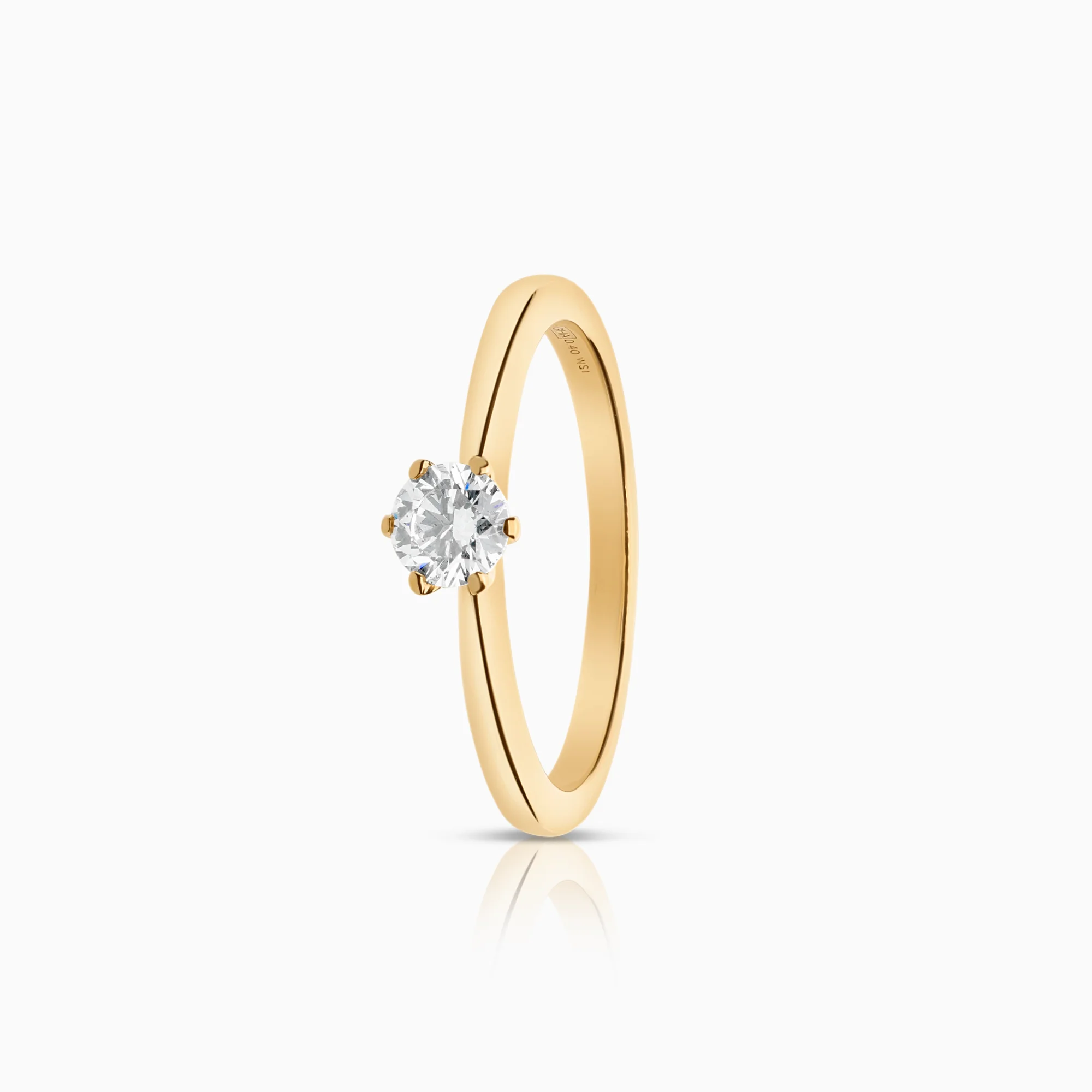 Diamond ring Solitaire 0.40ct 18K gold