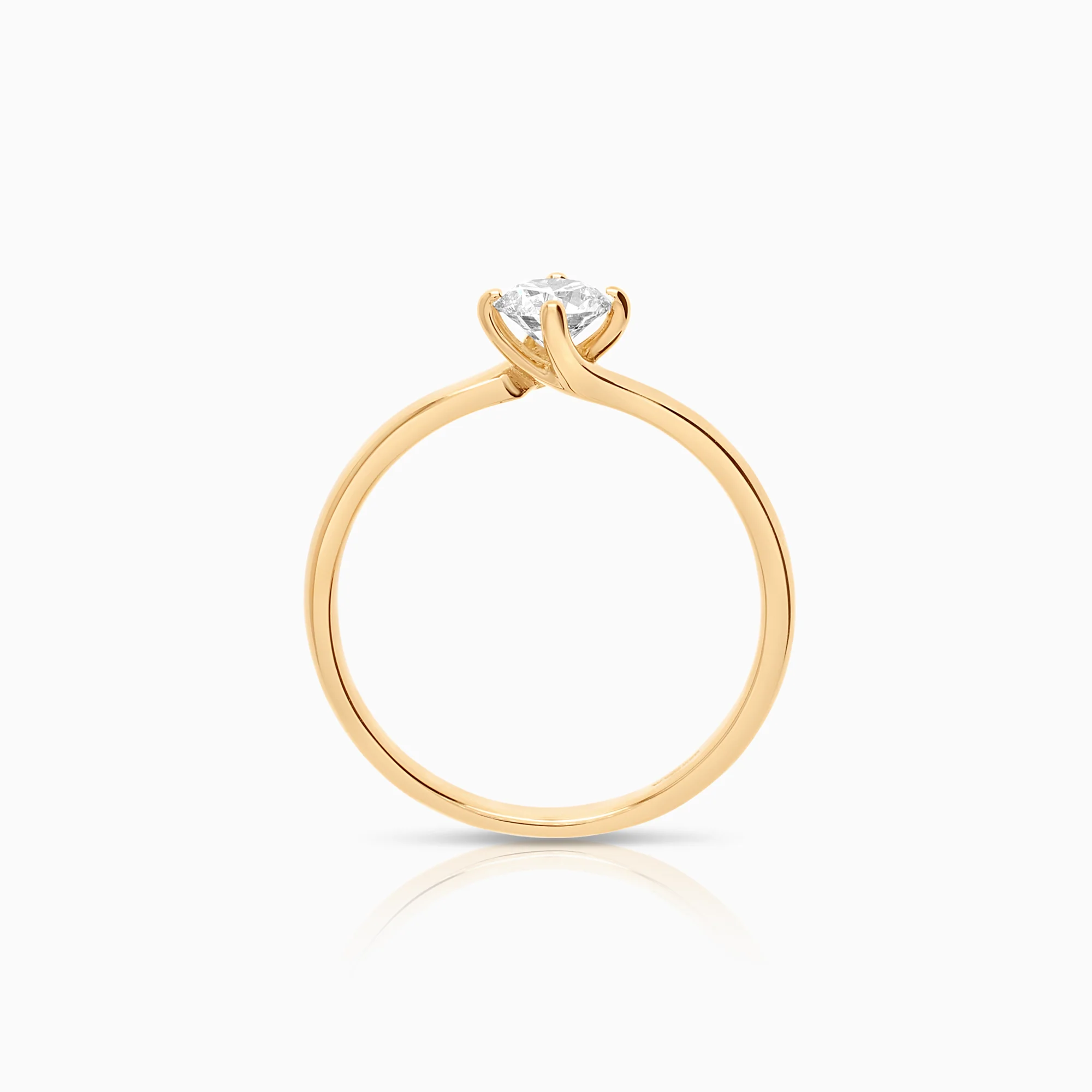 Solitaire ring 0.40ct 18K gold - Image 2