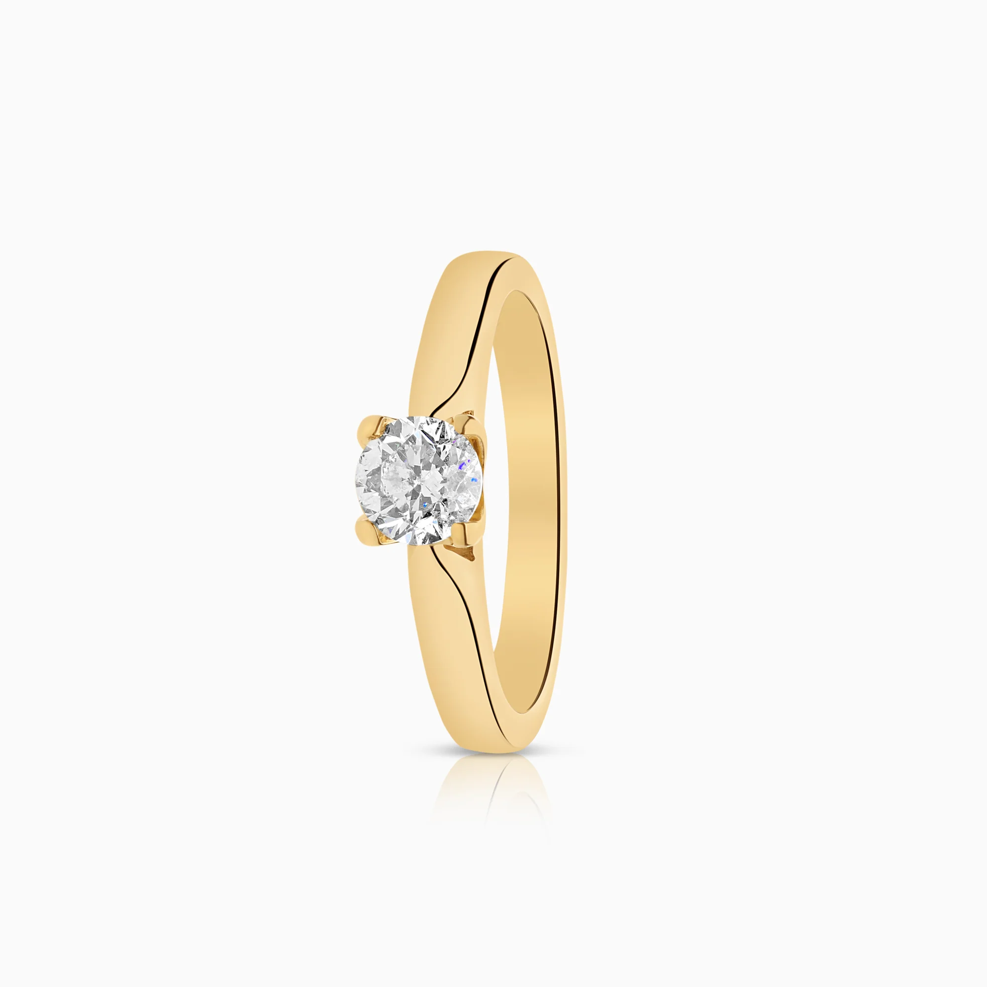 Solitaire ring 0.50ct 18K gold