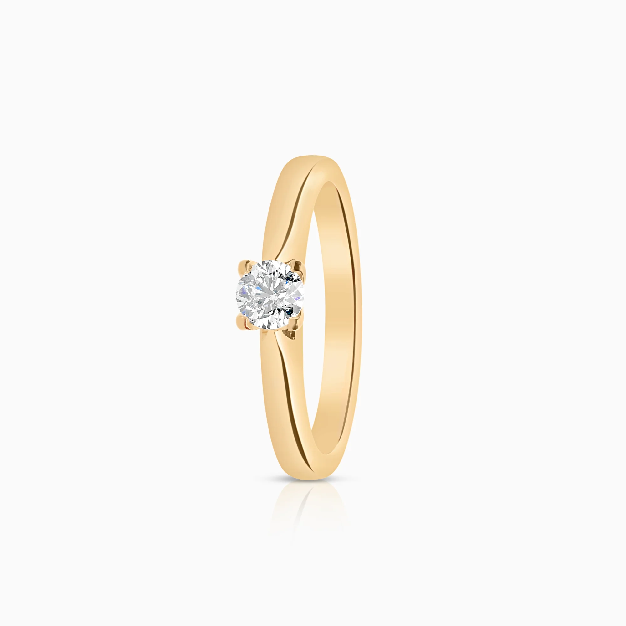 Solitaire ring 0.50ct 18K gold