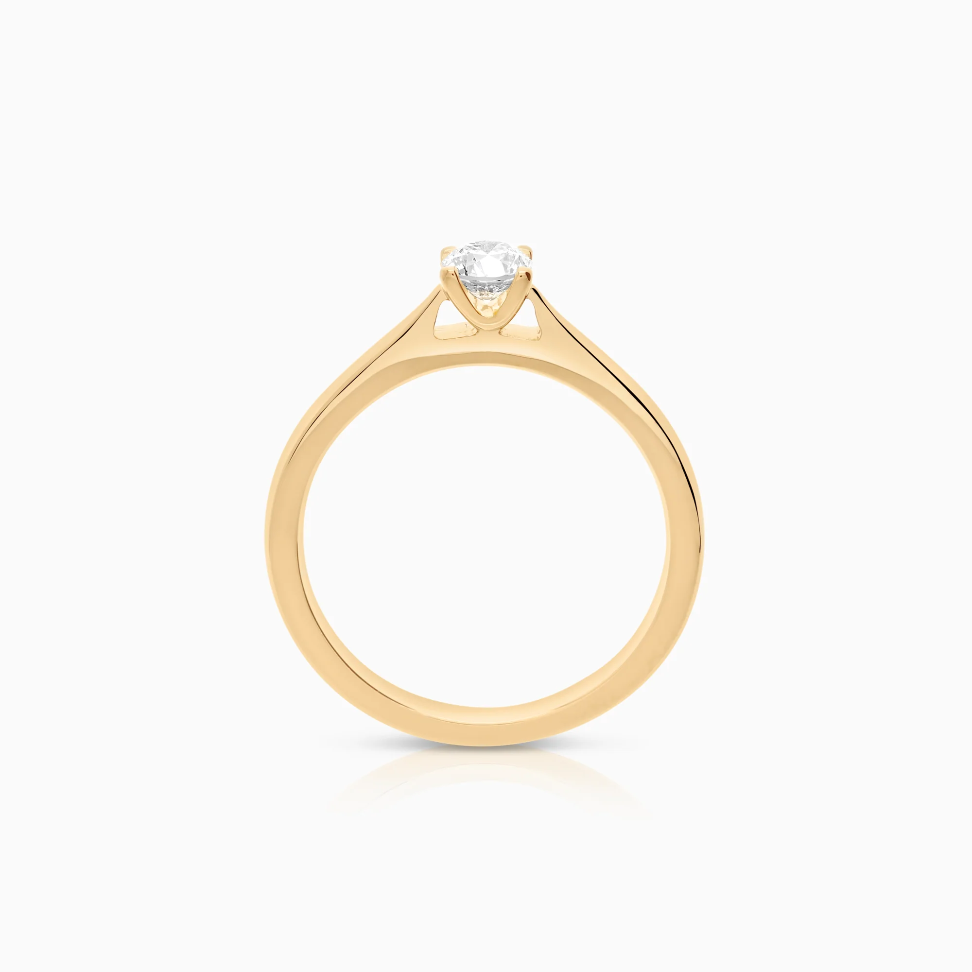 Solitaire ring 0.50ct 18K gold - Image 2