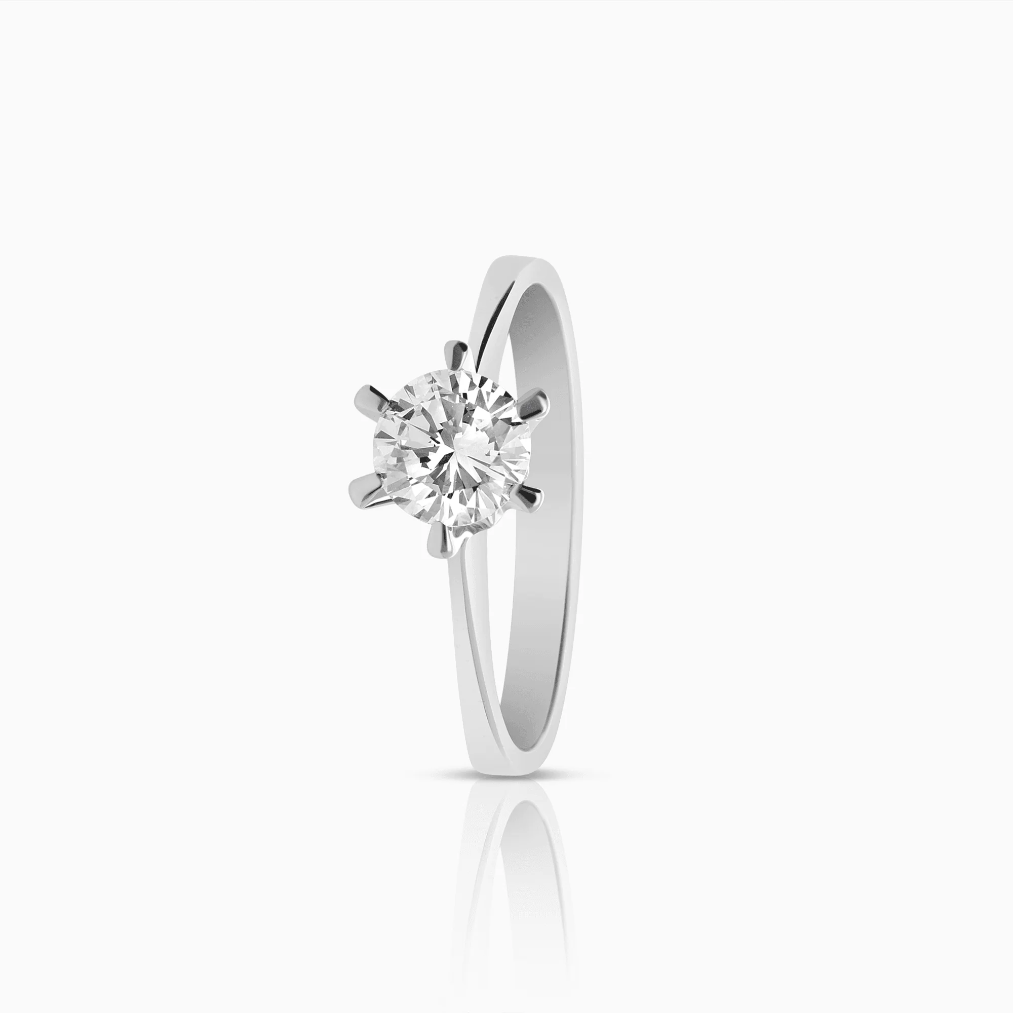 Diamond solitaire ring 0.50ct 18K