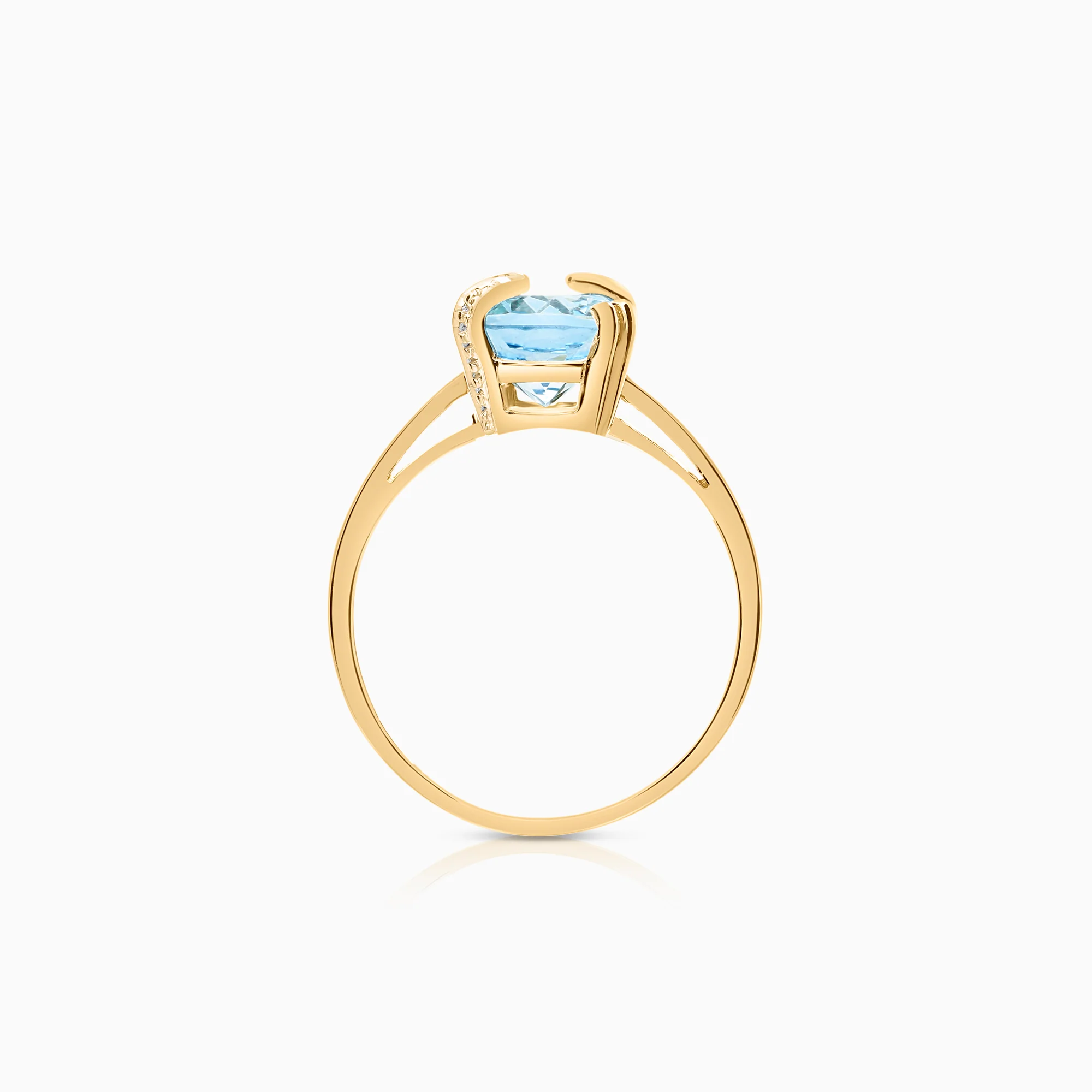 Diamond ring topaz 0.01ct 18K gold - Image 2