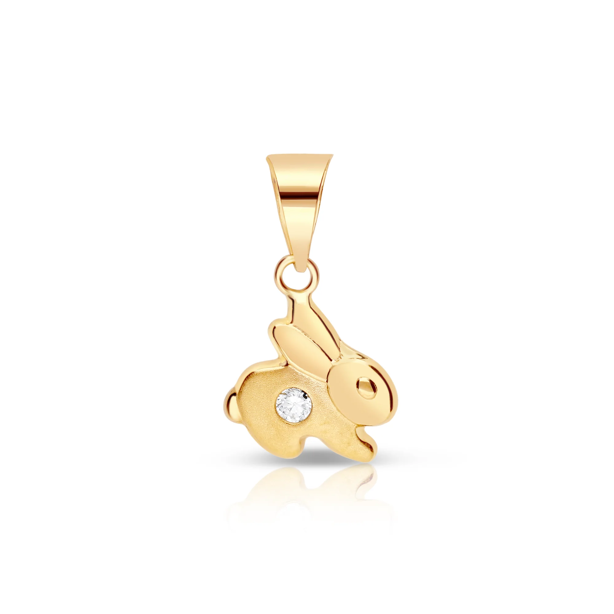 Gold pendant rabbit cubic 0.31g 18K gold