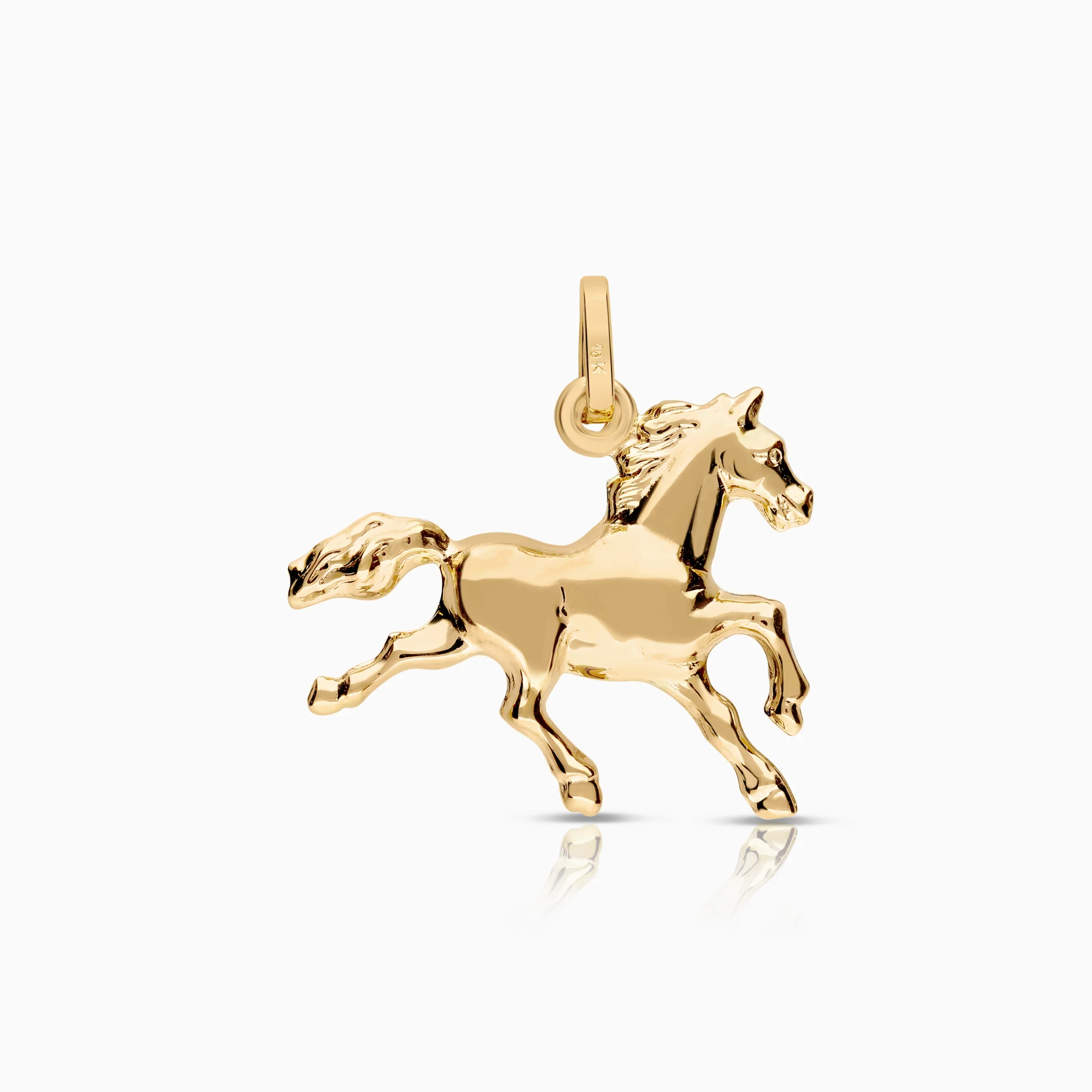 Horse pendant 1.28g 18K gold.