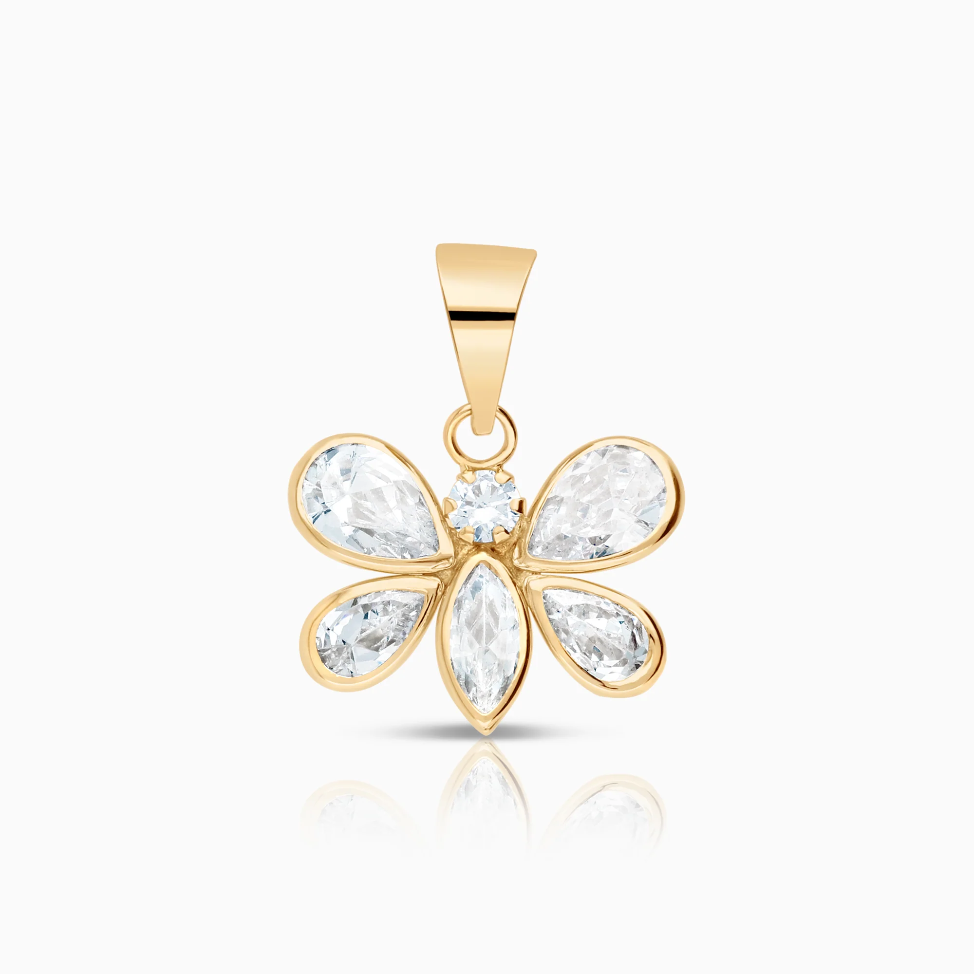 Animal pendant butterfly 0.80g 18K gold