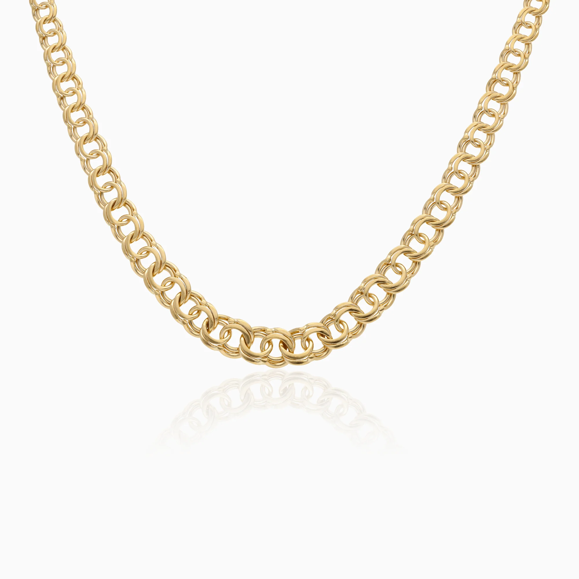 Graduated Bismarck necklace 25.8g 18K gold