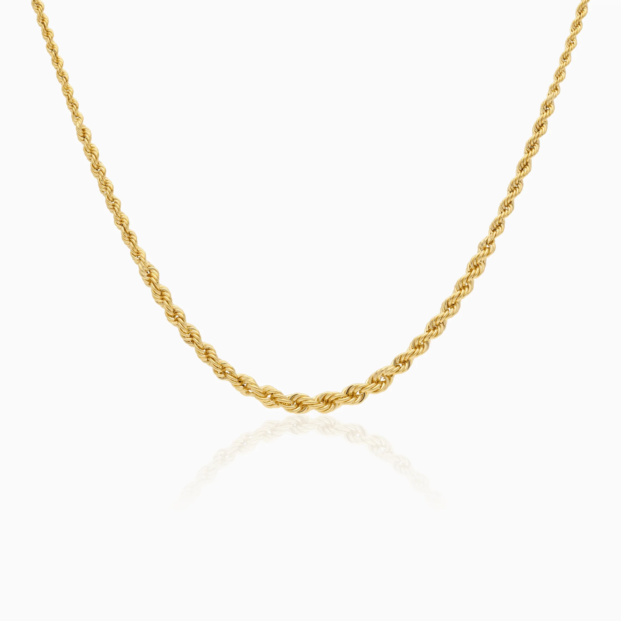 Graduated rope necklace 3.7g 18K gold