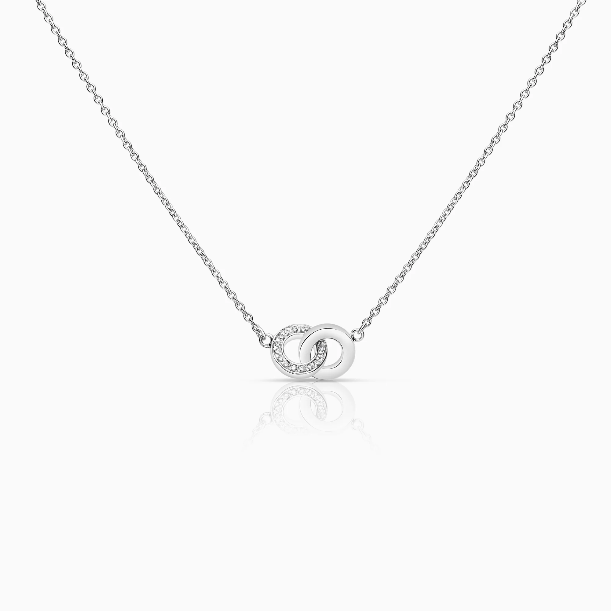 Efva Attling You & me necklace 0.07ct 18K white gold