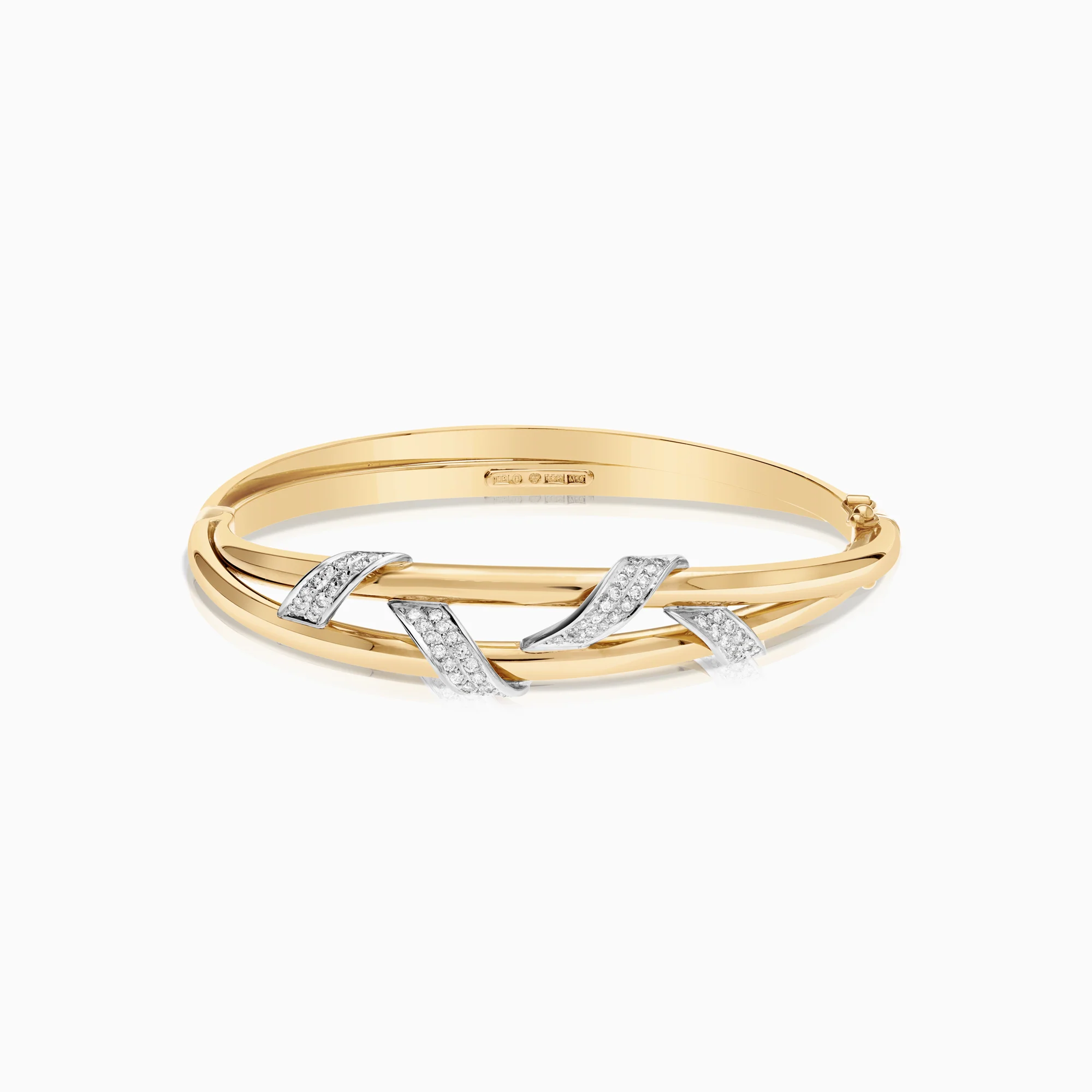 Engelbert bangle Serpentin diamonds 0.60ct 18K gold